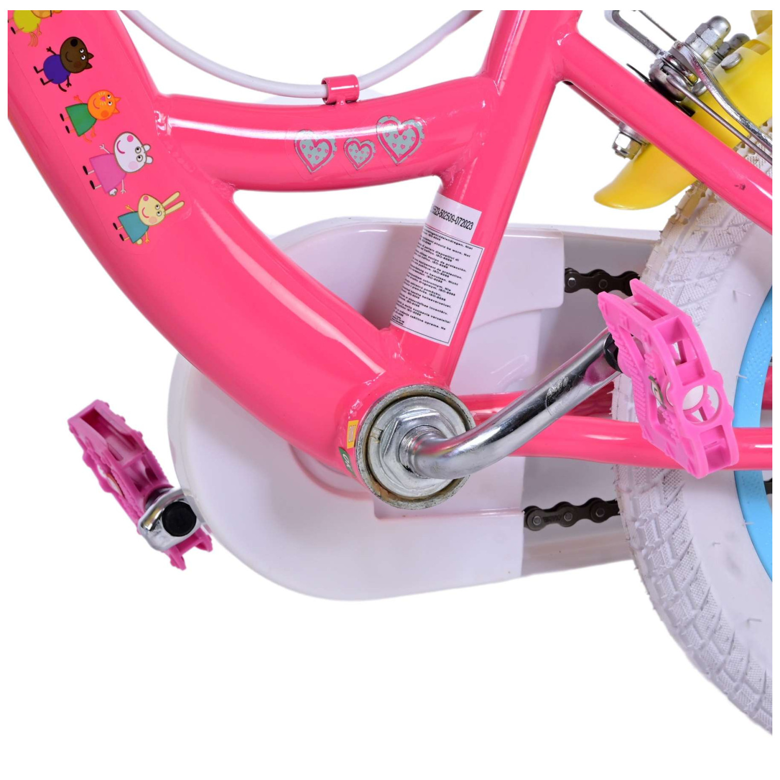 Peppa Pig Fiets - 12 inch - Roze - Twee handremmen