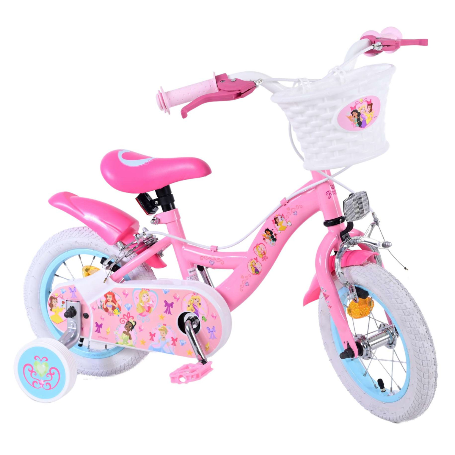 Disney Princess Fiets - 12 inch - Roze - Twee Handremmen