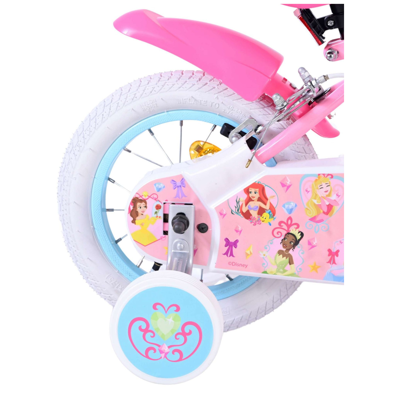 Disney Princess Fiets - 12 inch - Roze - Twee Handremmen