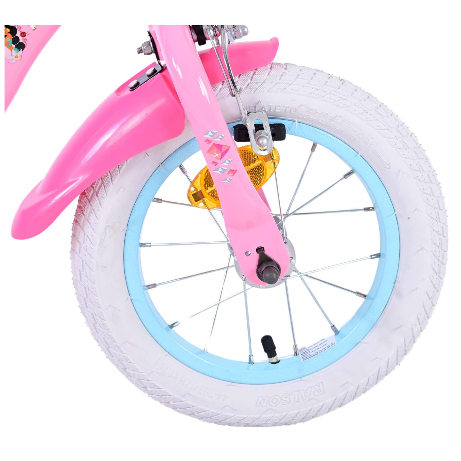 Disney Princess Fiets - 12 inch - Roze - Twee Handremmen