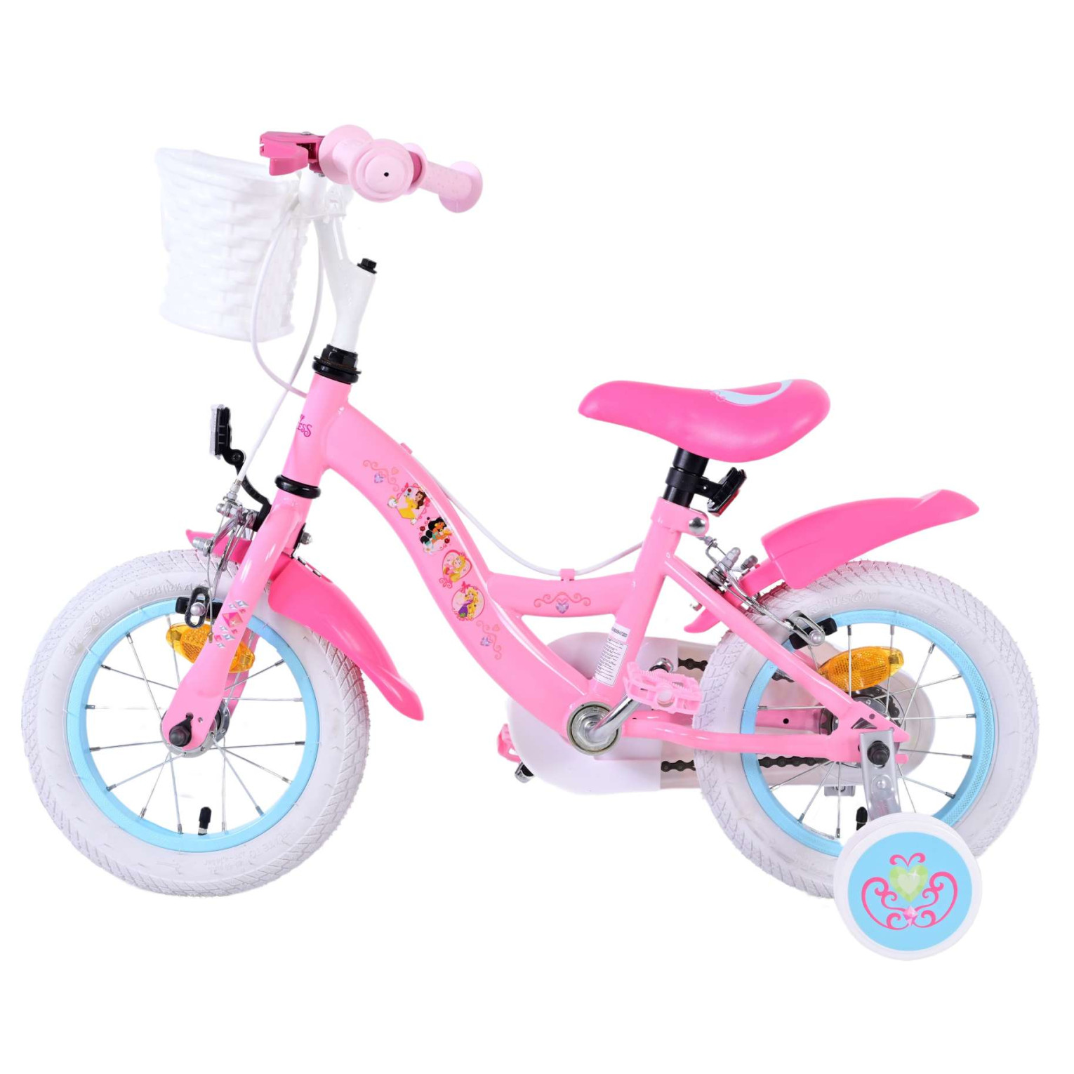 Disney Princess Fiets - 12 inch - Roze - Twee Handremmen