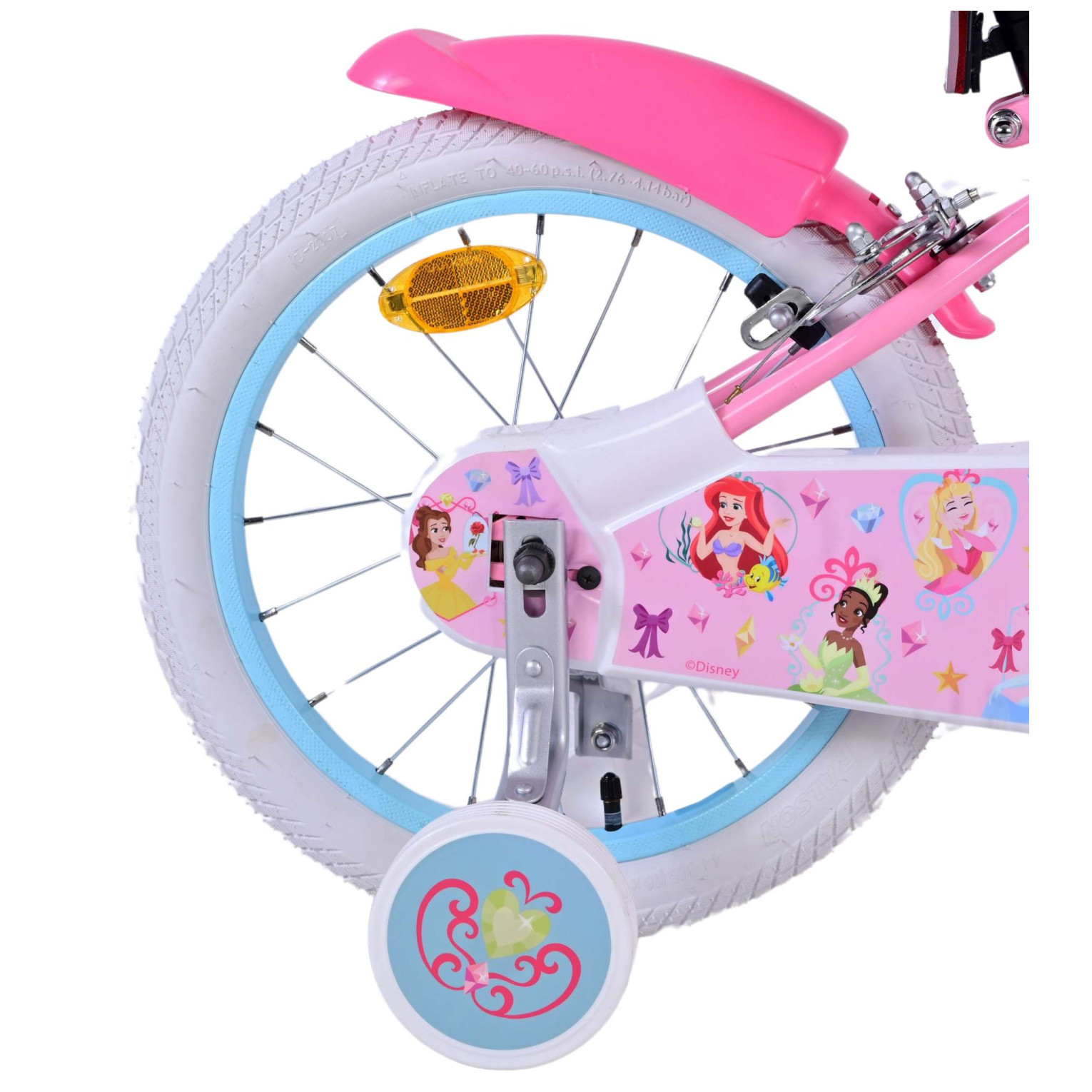 Disney Princess Fiets - 16 inch - Roze - Twee Handremmen