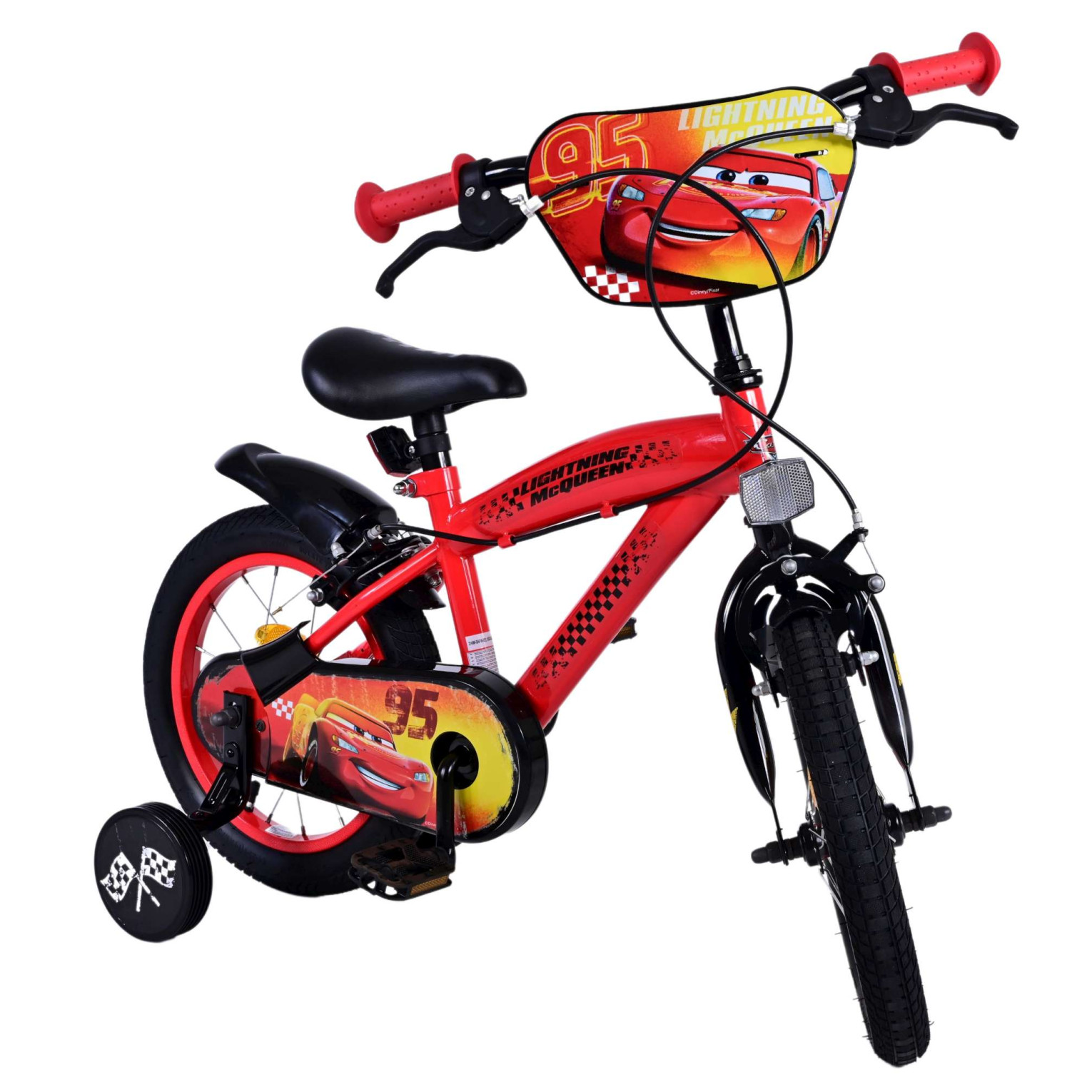 Disney Cars Fiets - 14 inch - Rood - Twee handremmen