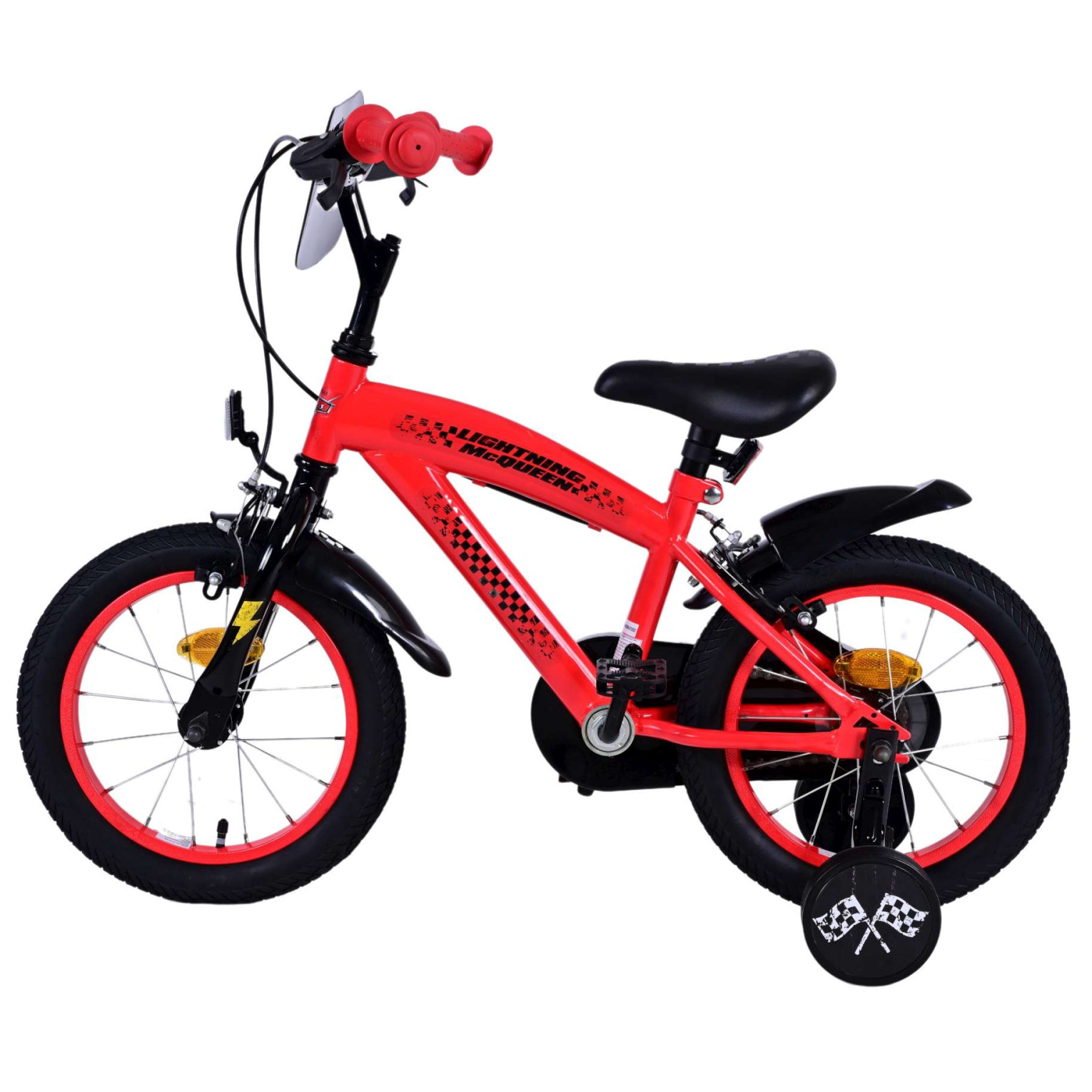 Disney Cars Fiets - 14 inch - Rood - Twee handremmen