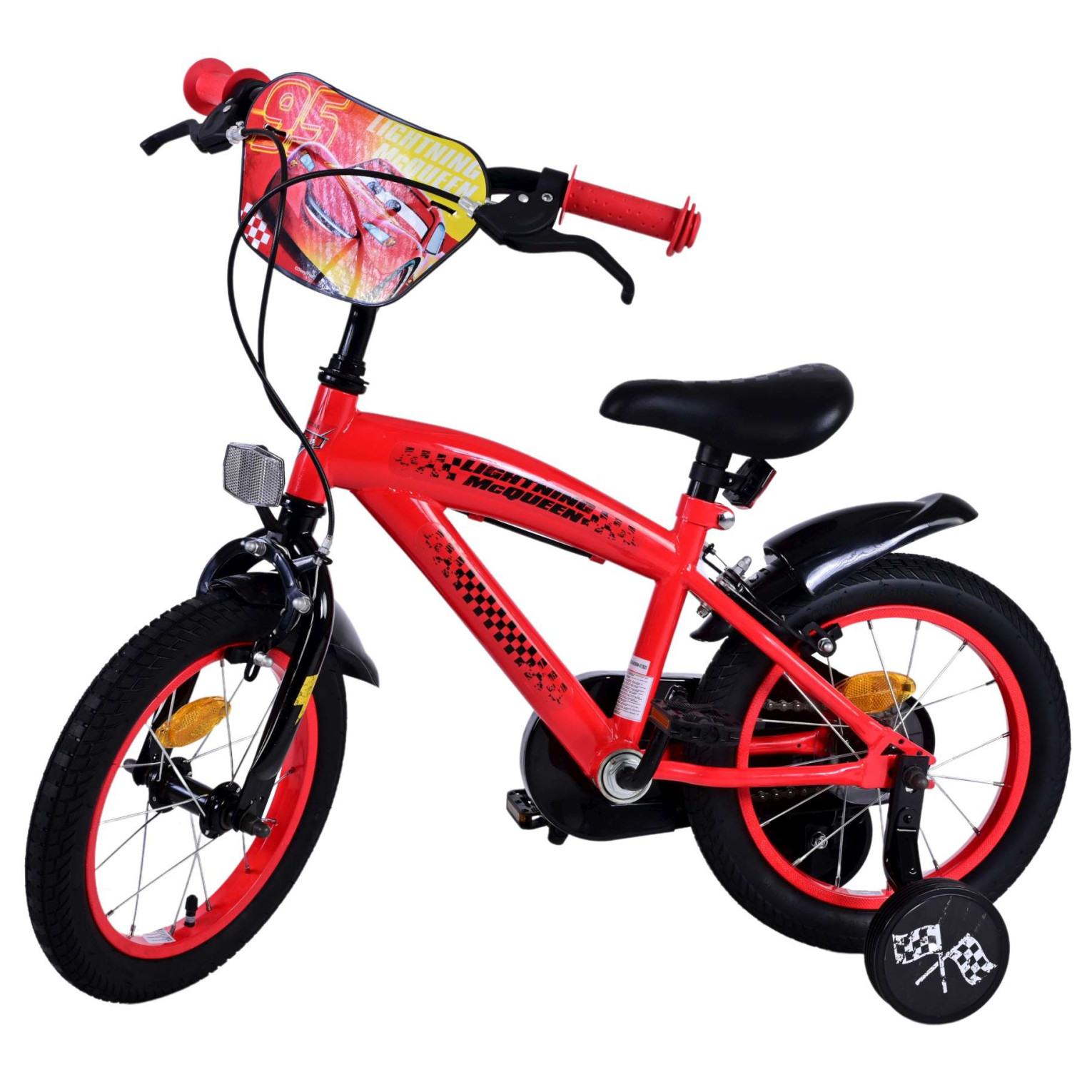 Disney Cars Fiets - 14 inch - Rood - Twee handremmen