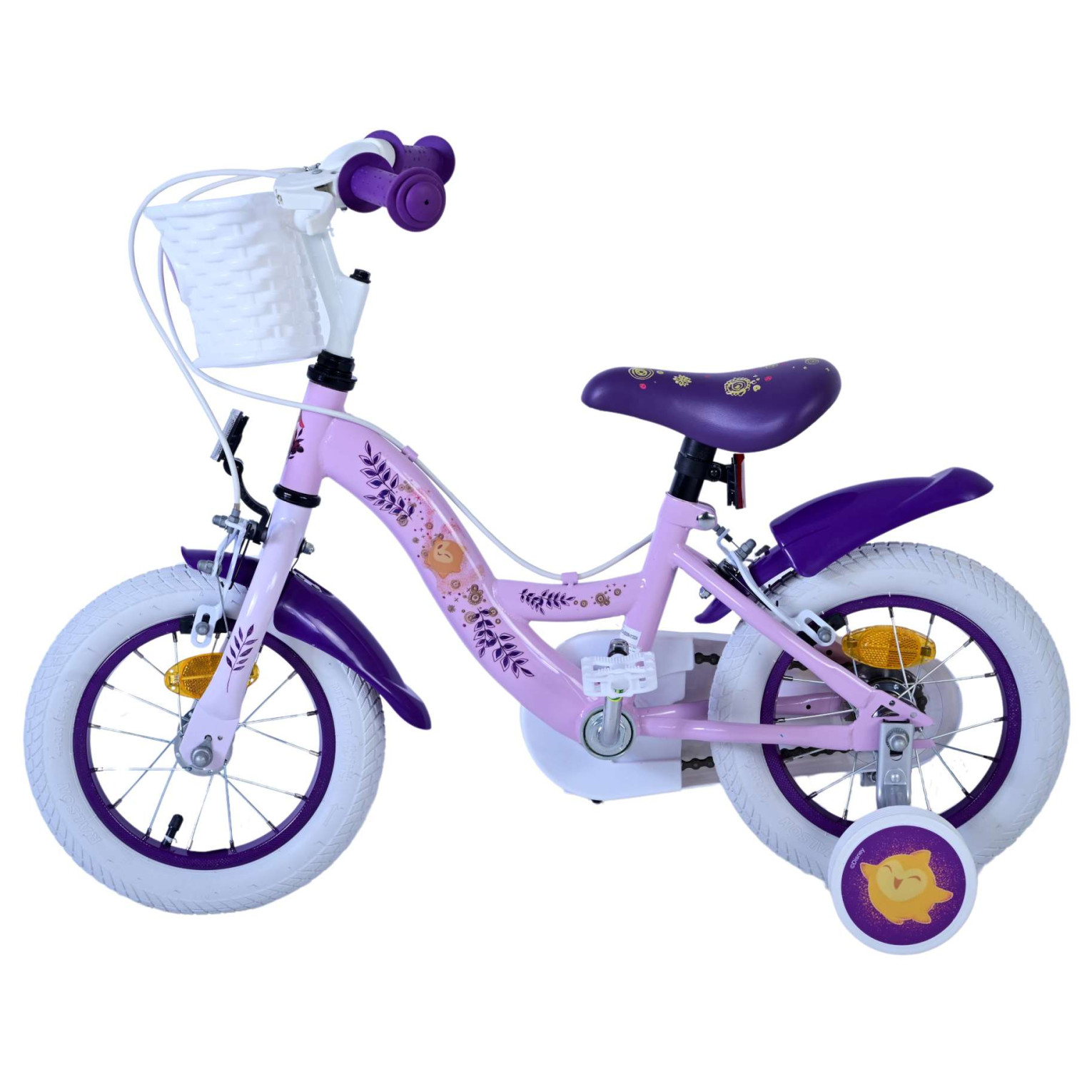 Disney Wish Fiets - 12 inch - Paars - Twee Handremmen