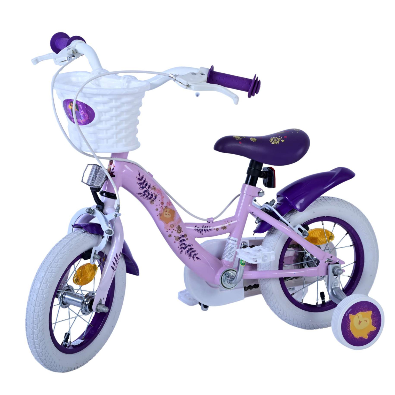 Disney Wish Fiets - 12 inch - Paars - Twee Handremmen