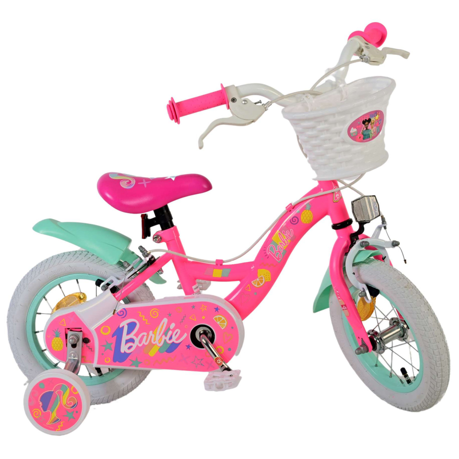 Barbie Fiets - 12 inch - Roze - Twee Handremmen