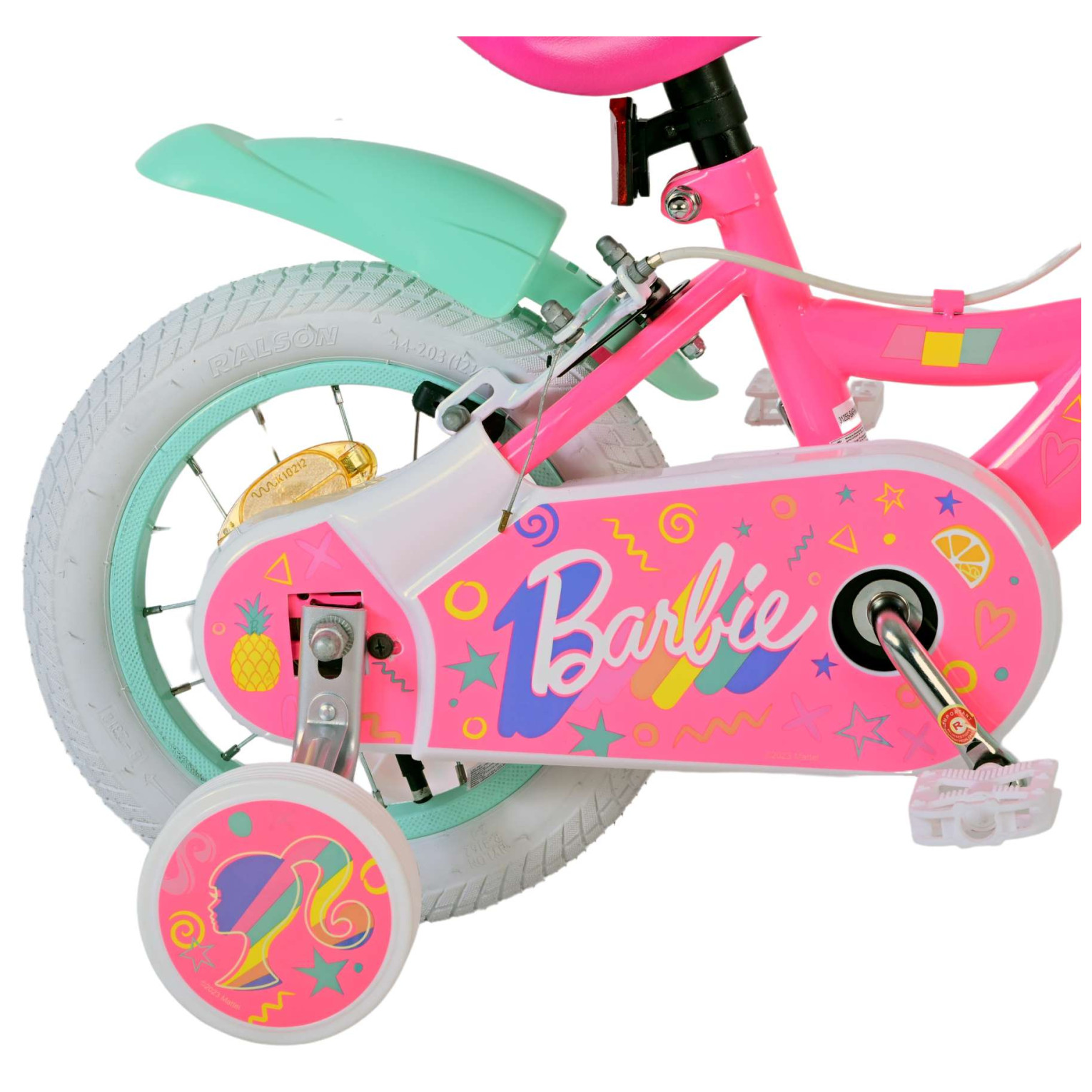 Vélo Barbie - 12 pouces - Rose - Deux freins à main