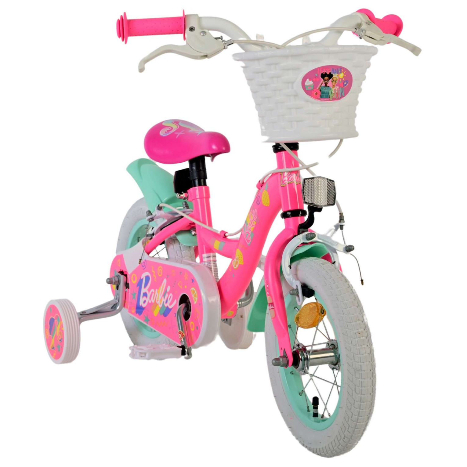 Vélo Barbie - 12 pouces - Rose - Deux freins à main