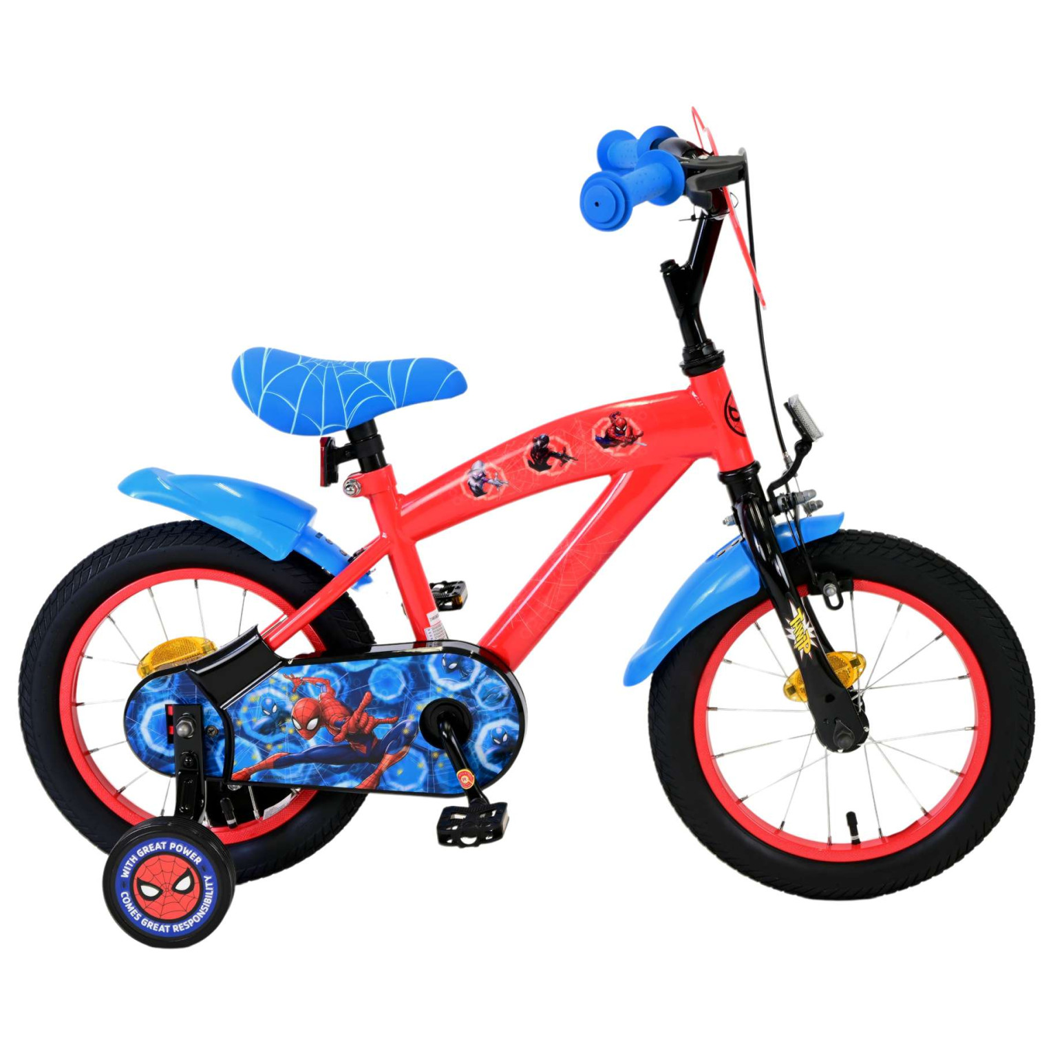 Vélo Marvel Spider-Man - 14 pouces - Rouge/Bleu