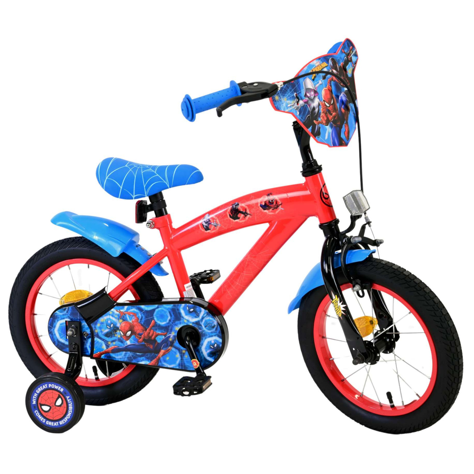 Marvel Spider-Man Fiets - 14 inch - Rood/Blauw