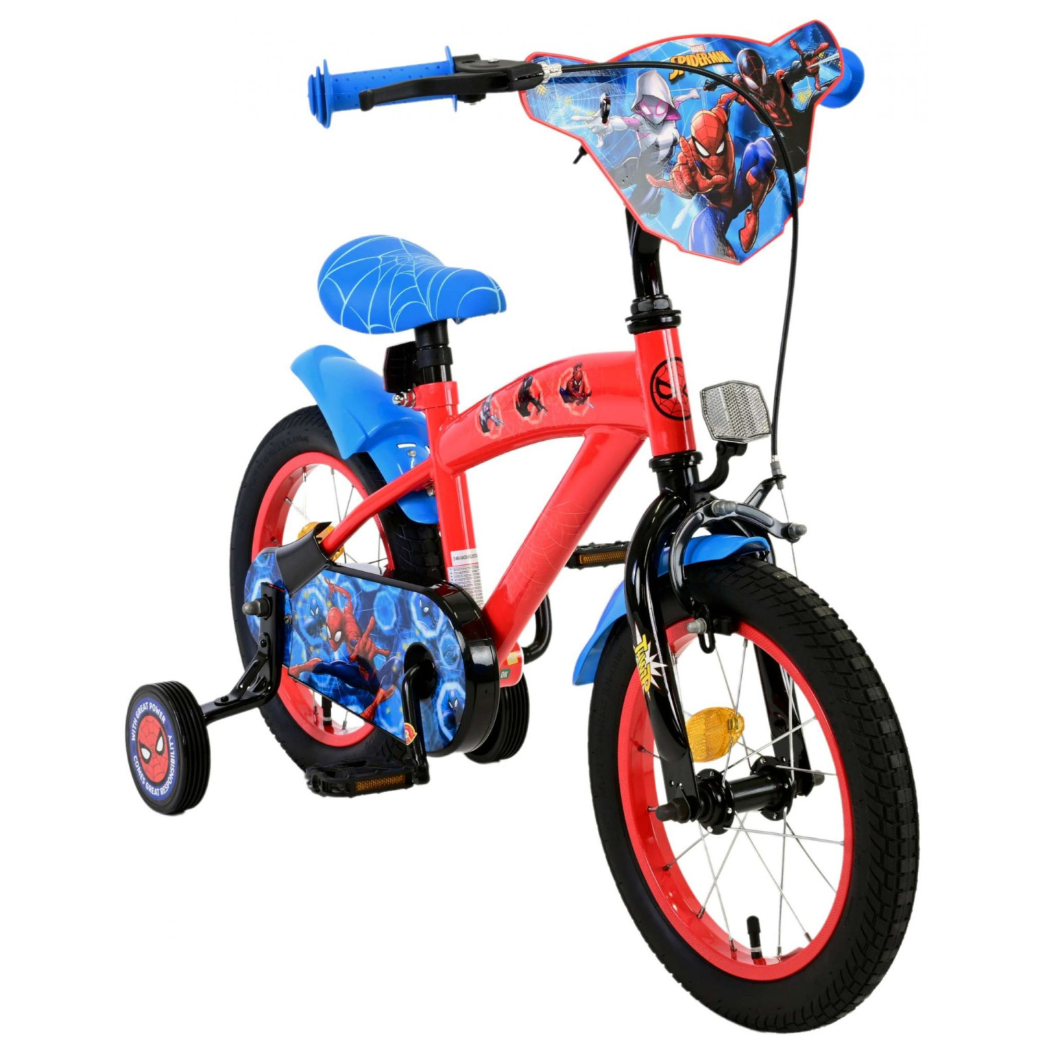 Vélo Marvel Spider-Man - 14 pouces - Rouge/Bleu