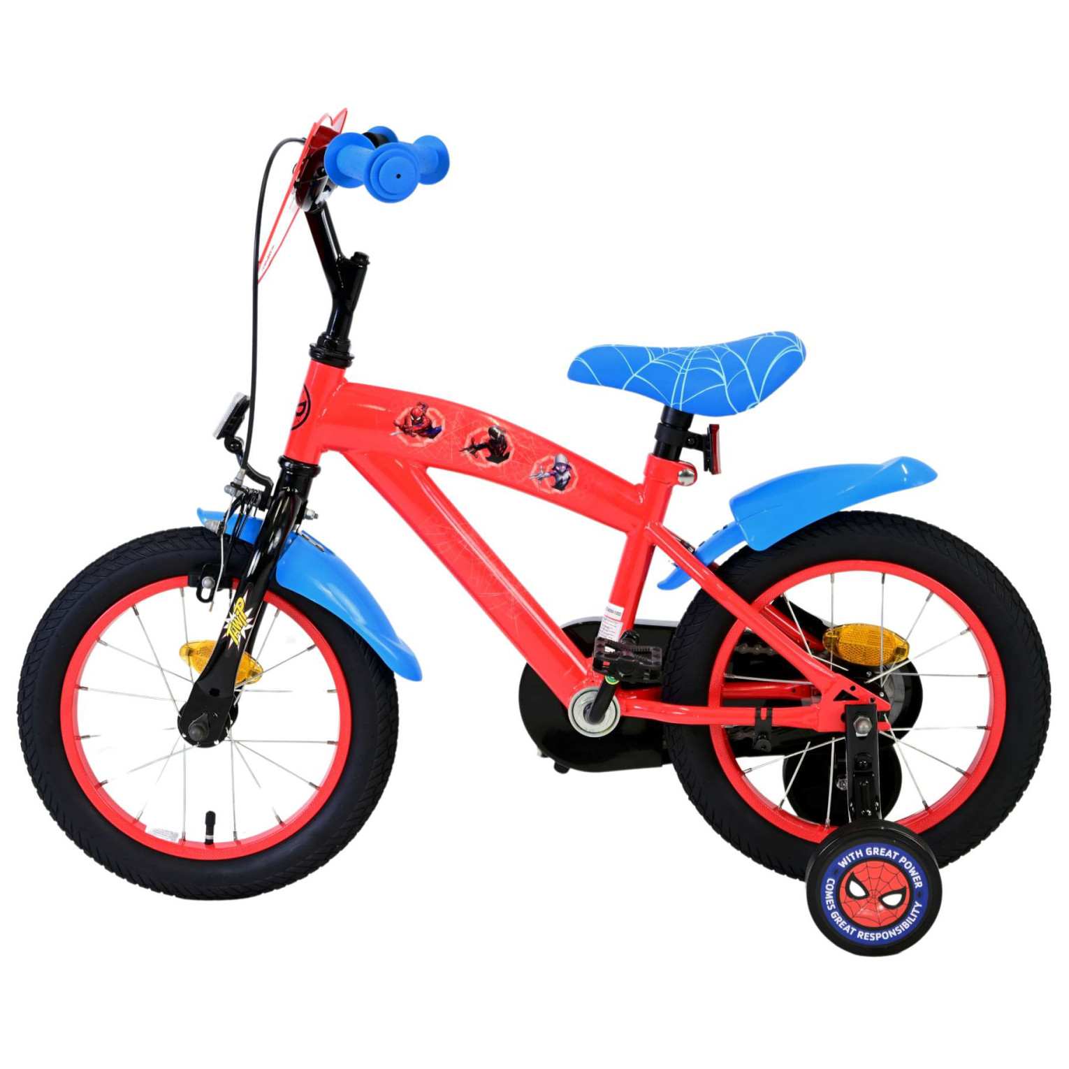 Marvel Spider-Man Fiets - 14 inch - Rood/Blauw