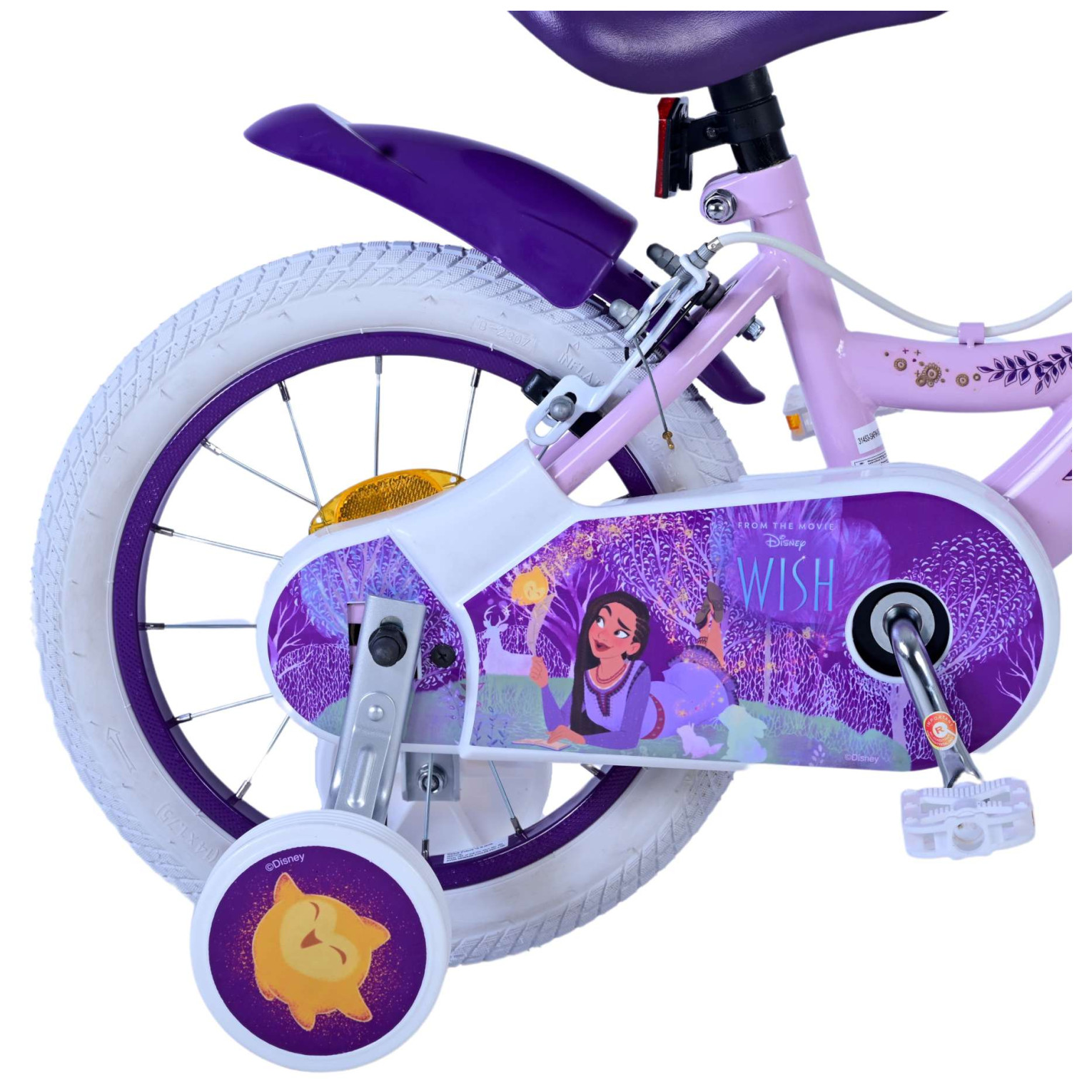 Disney Wish Fiets - 14 inch - Paars - Twee handremmen