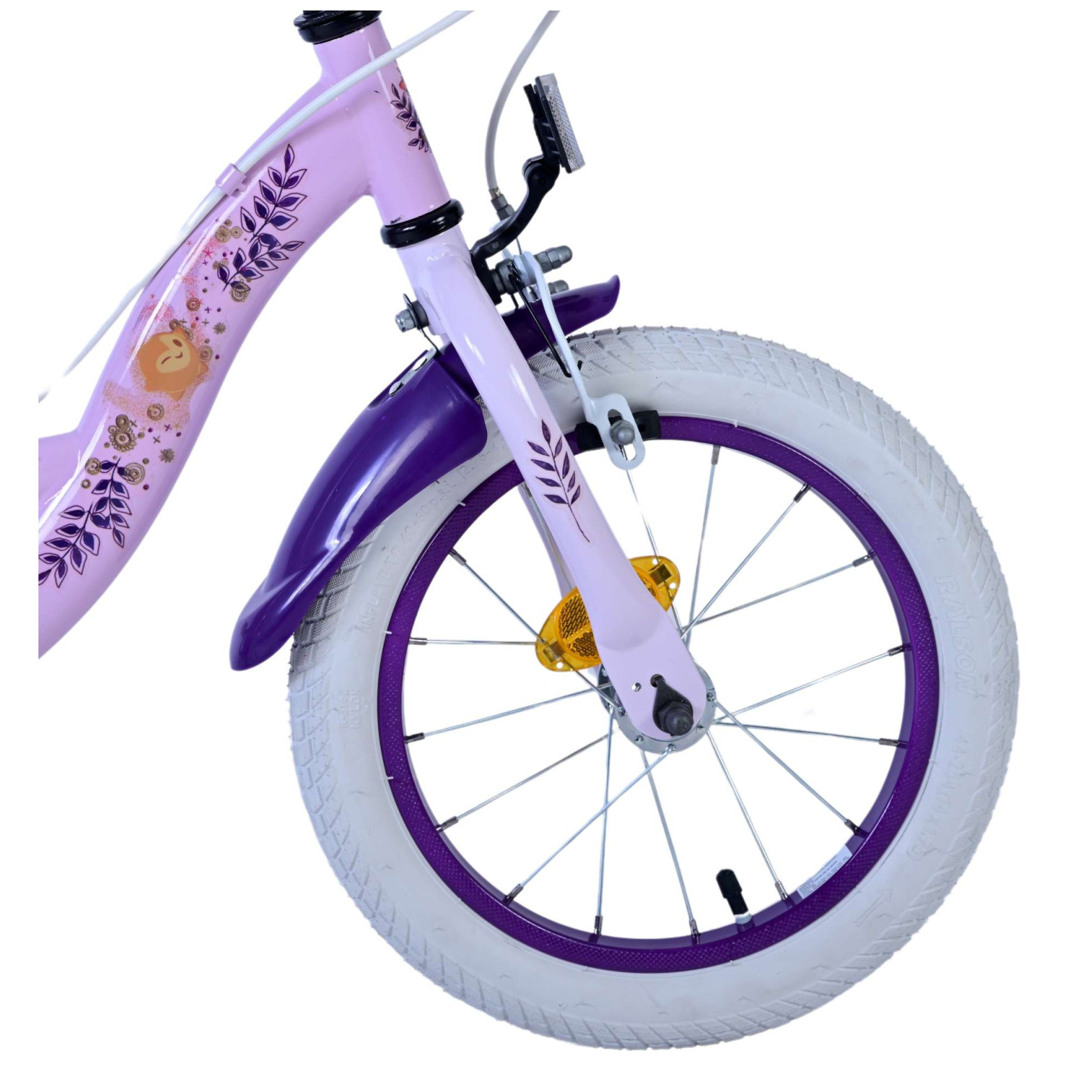 Disney Wish Fiets - 14 inch - Paars - Twee handremmen