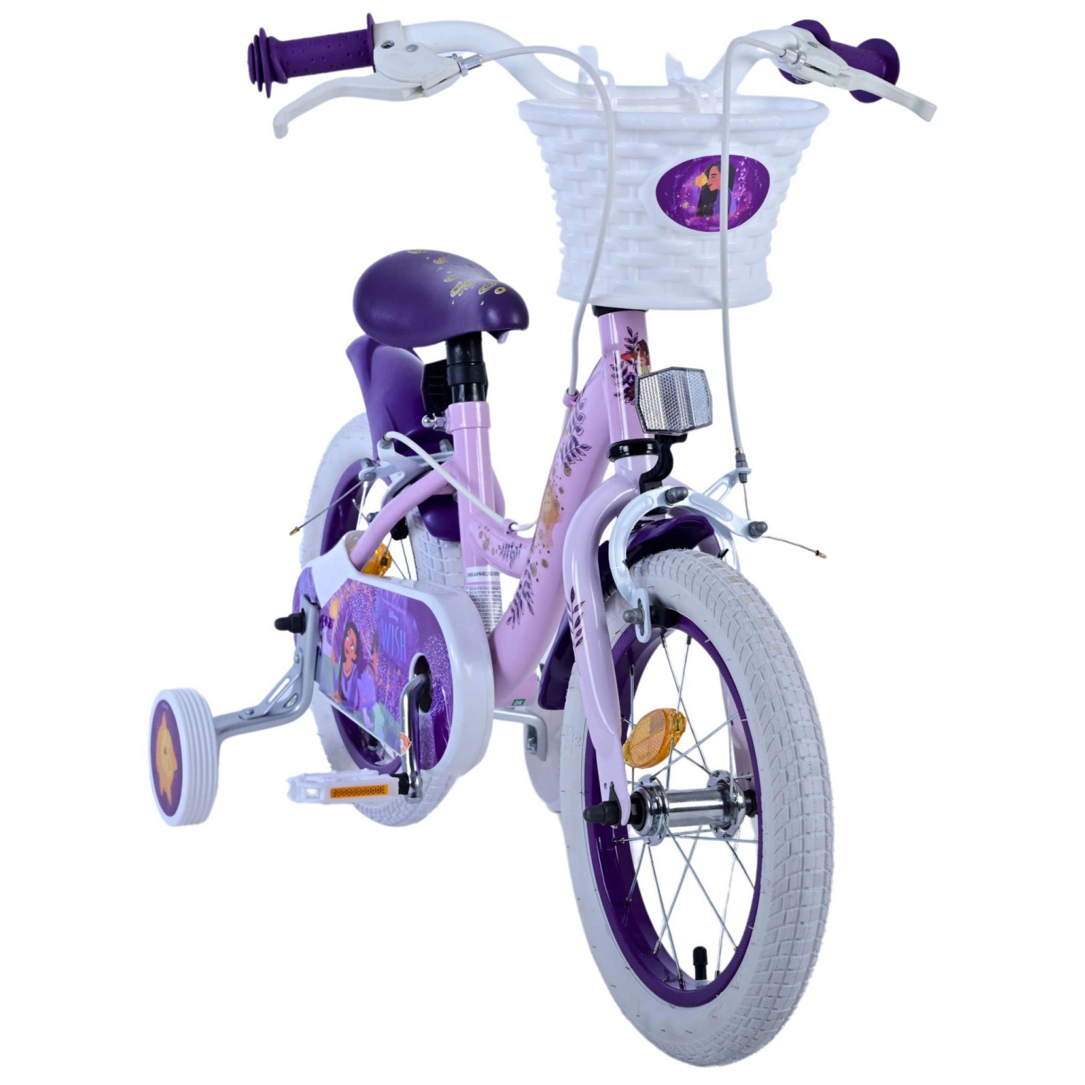 Disney Wish Fiets - 14 inch - Paars - Twee handremmen