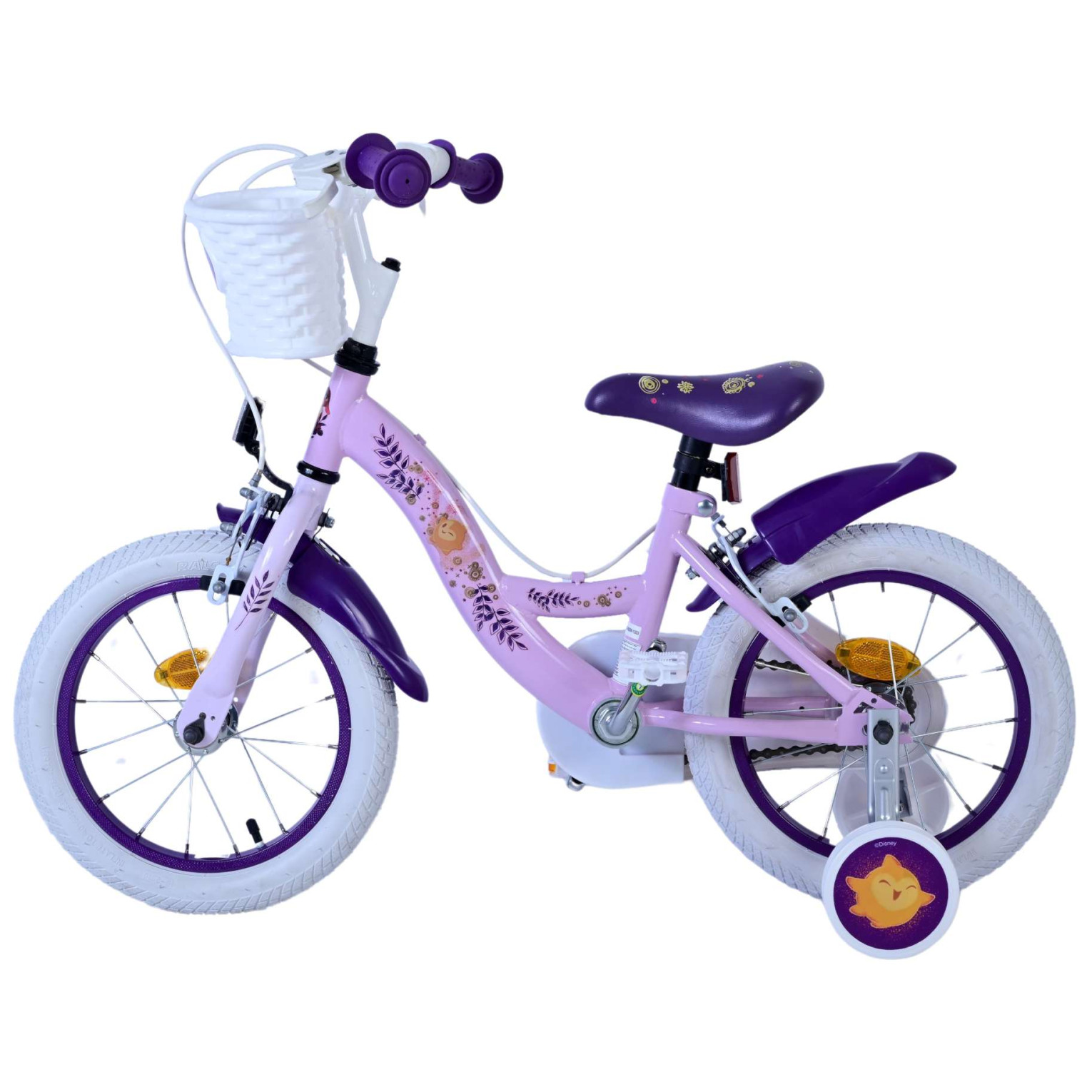 Disney Wish Fiets - 14 inch - Paars - Twee handremmen