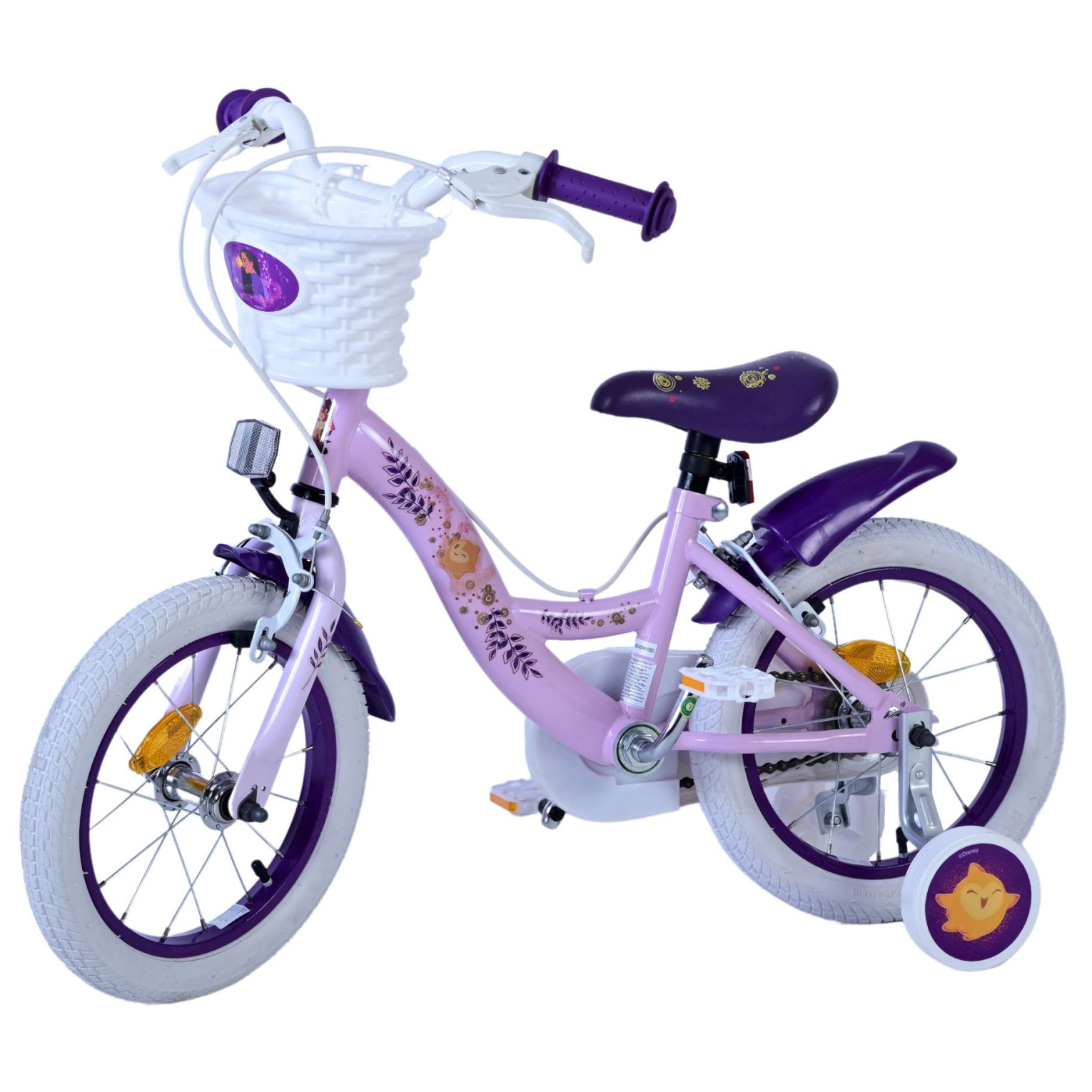 Disney Wish Fiets - 14 inch - Paars - Twee handremmen