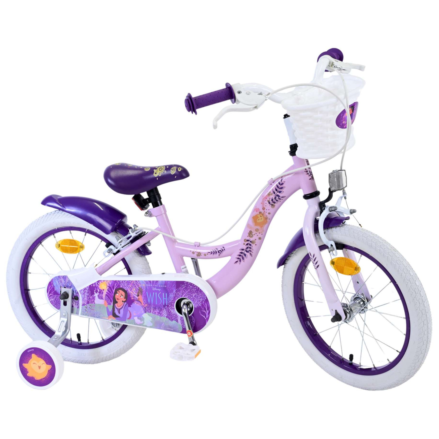 Disney Wish Fiets - 16 inch - Paars - Twee handremmen