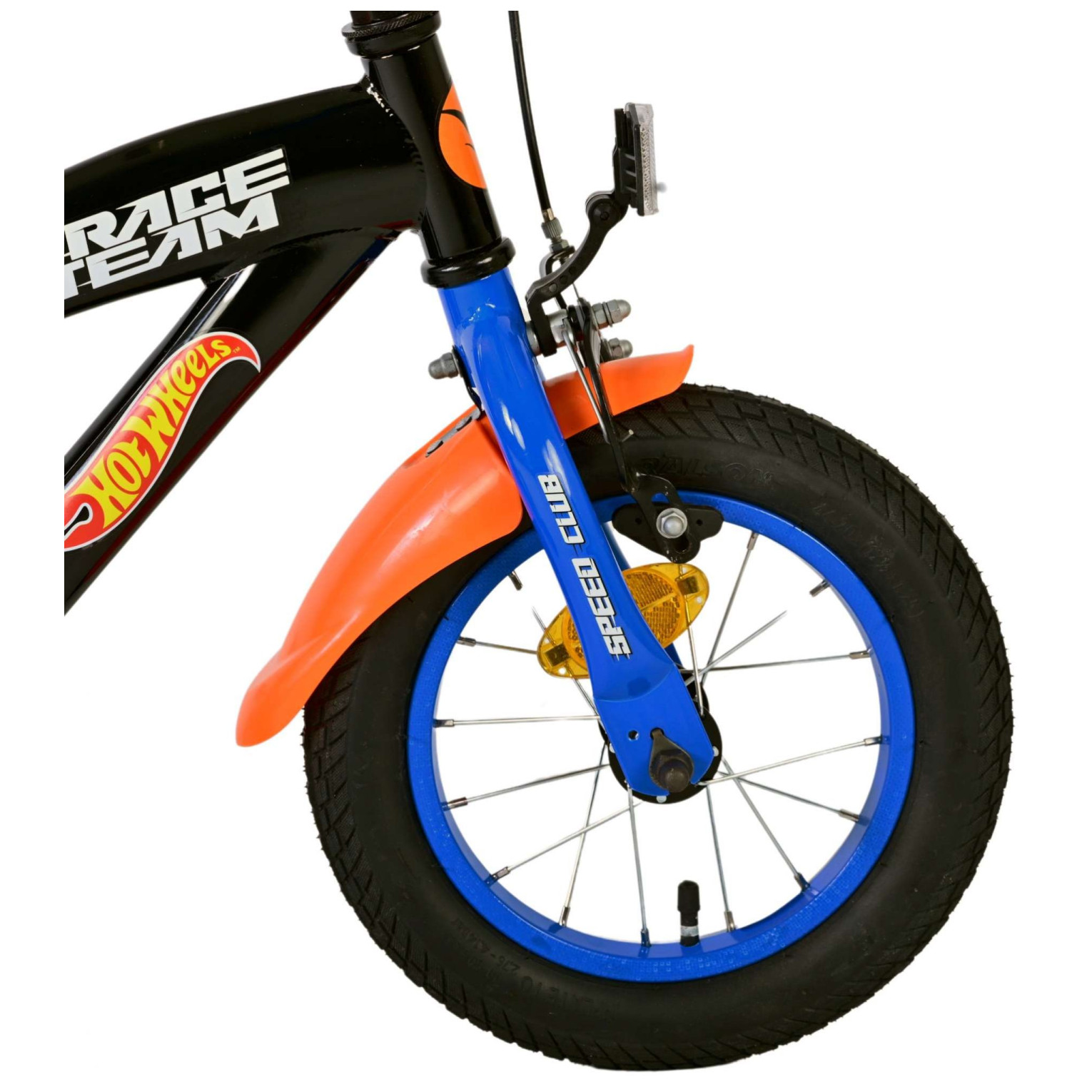 Vélo Hot Wheels - 12 pouces - Noir Orange Bleu