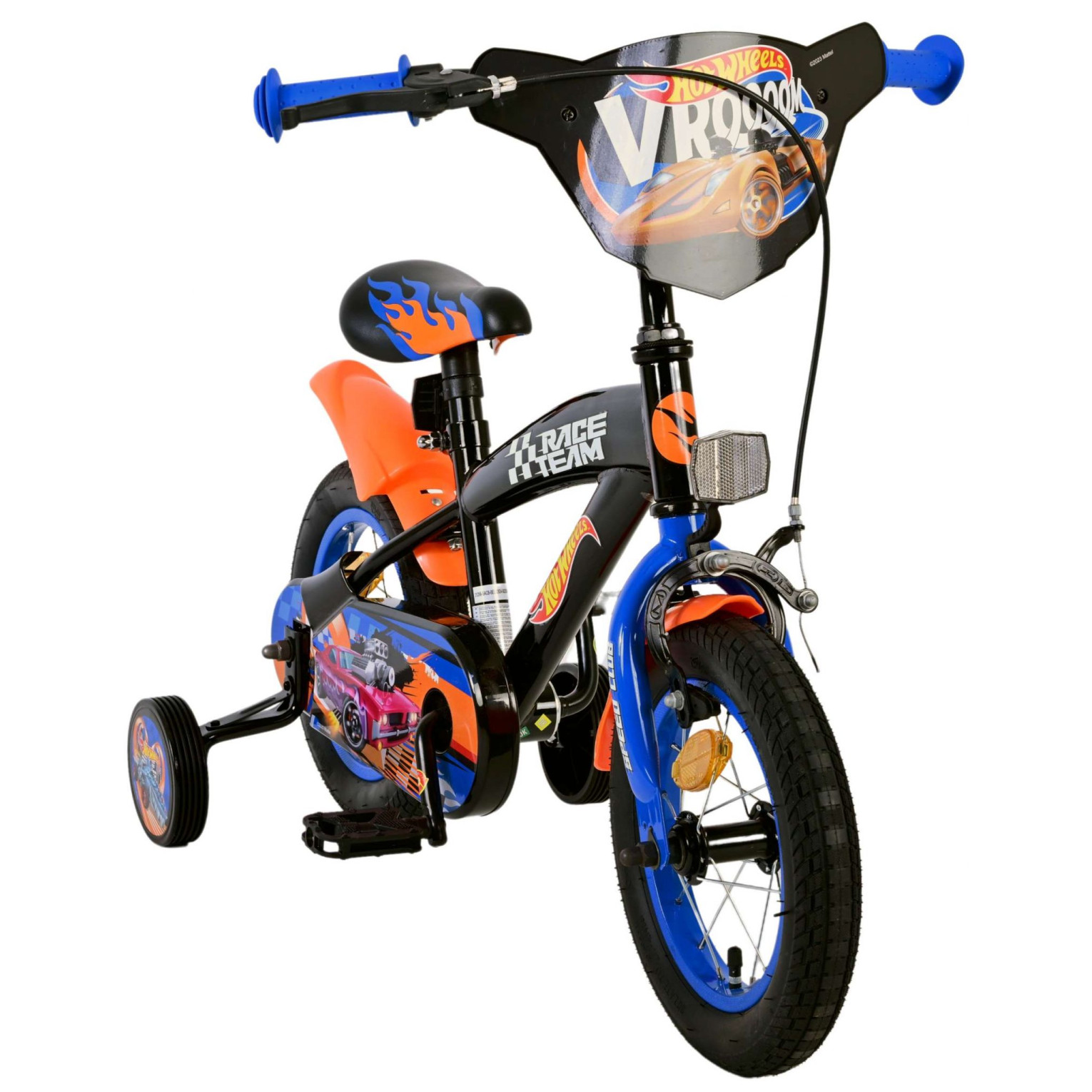 Vélo Hot Wheels - 12 pouces - Noir Orange Bleu