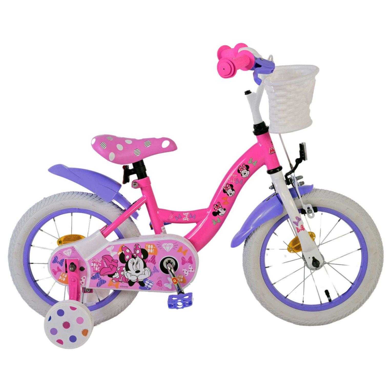 Disney Minnie Cutest Ever! Fiets - 14 inch - Roze