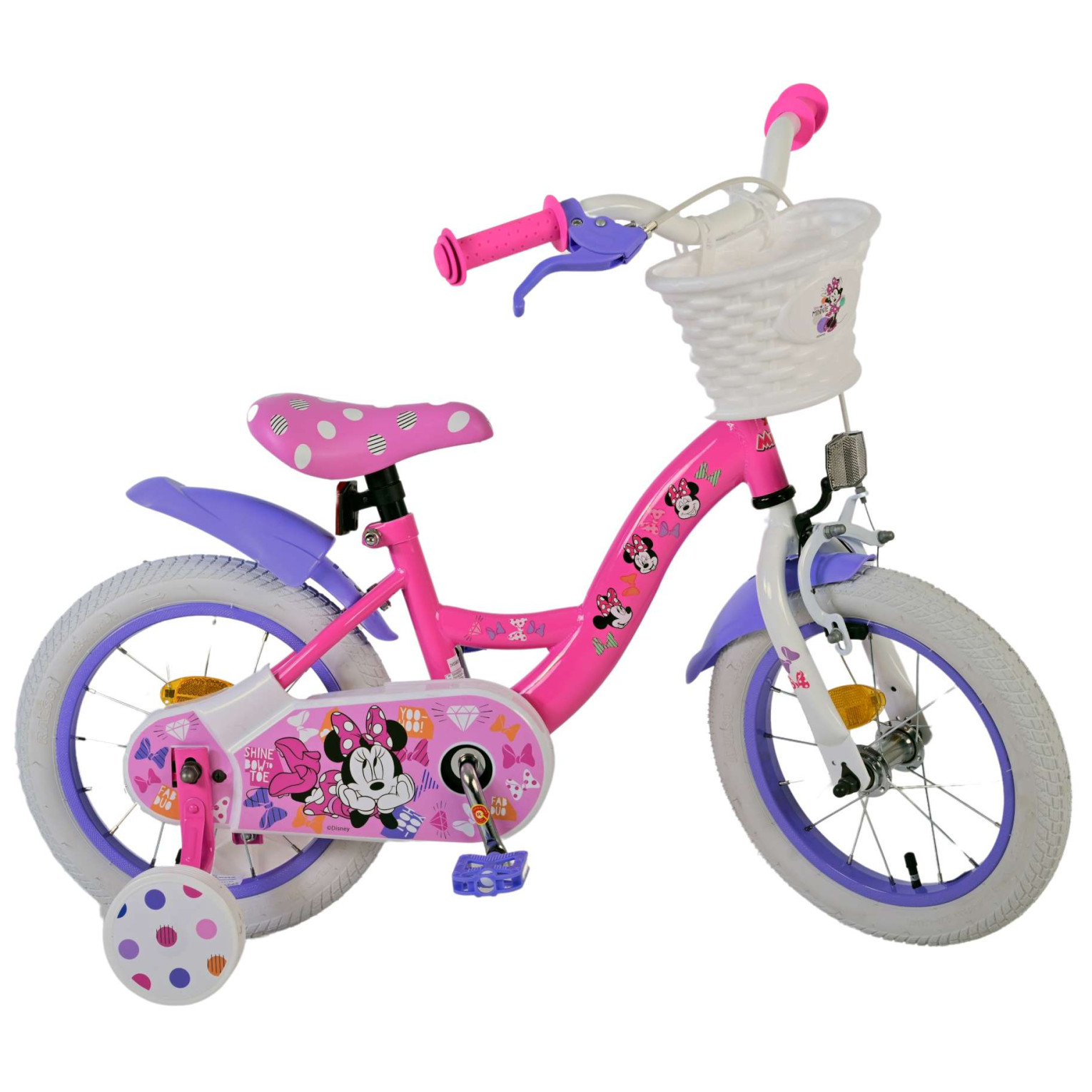 Disney Minnie Cutest Ever! Fiets - 14 inch - Roze