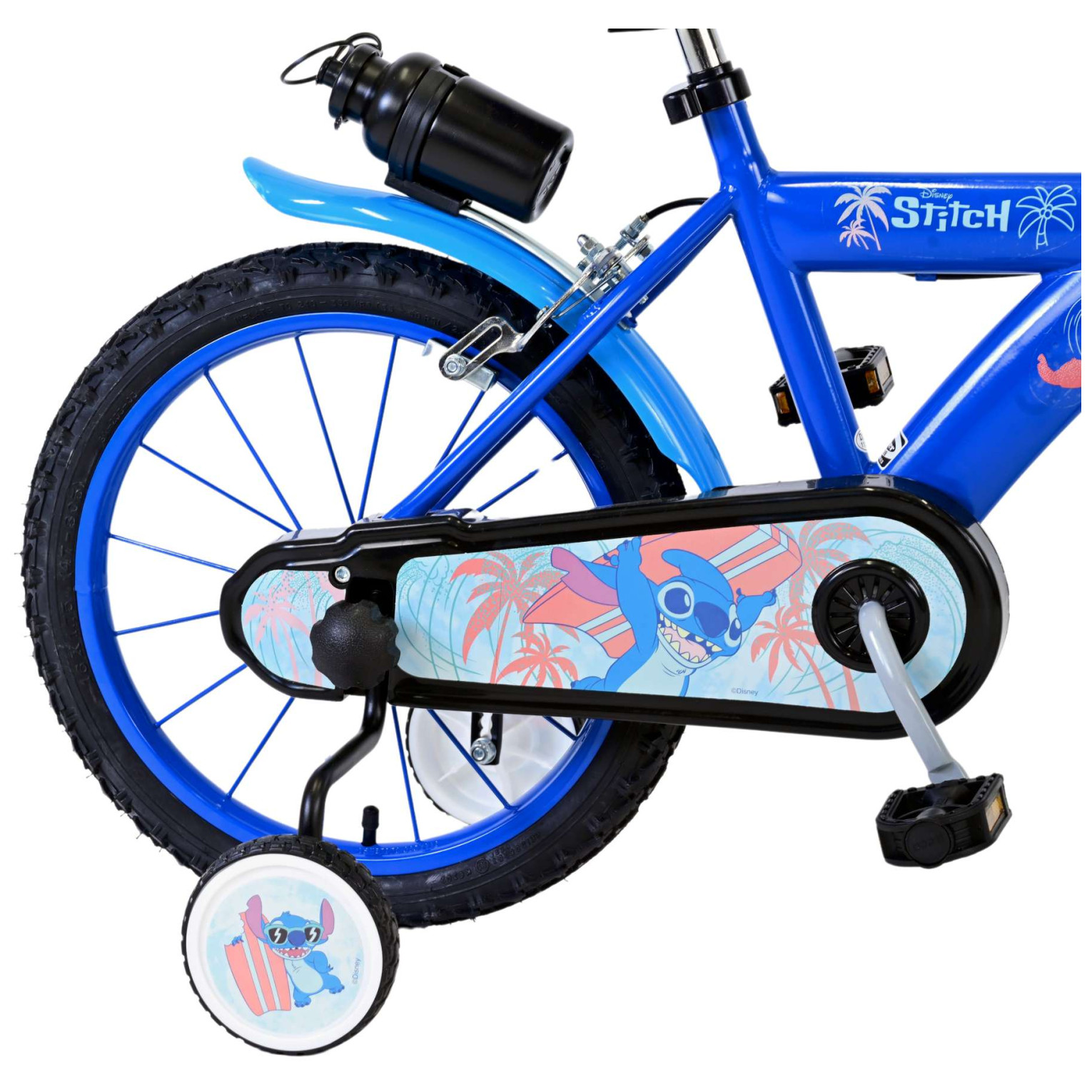 Disney Stitch Fiets - 16 inch - Blauw - Twee handremmen