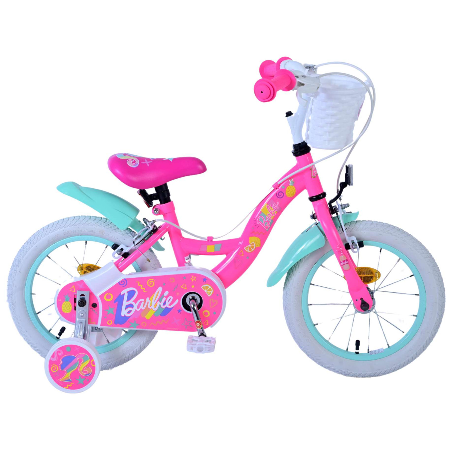 Barbie Fiets - 14 inch - Roze - Twee handremmen