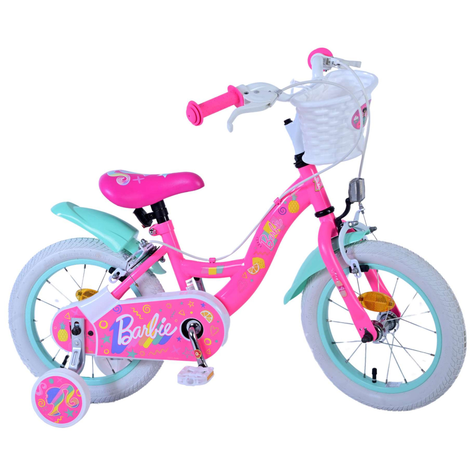 Barbie Fiets - 14 inch - Roze - Twee handremmen