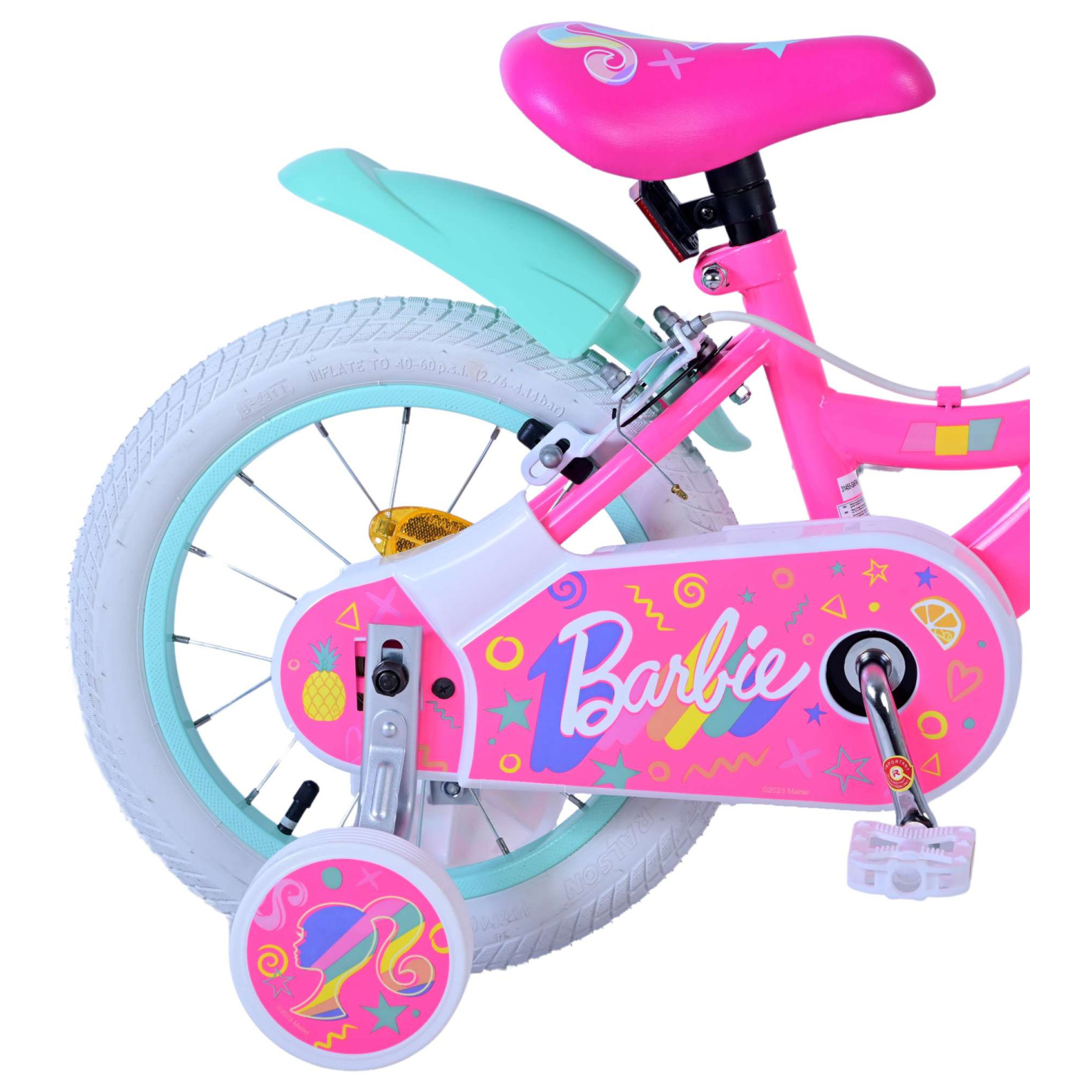 Barbie Fiets - 14 inch - Roze - Twee handremmen