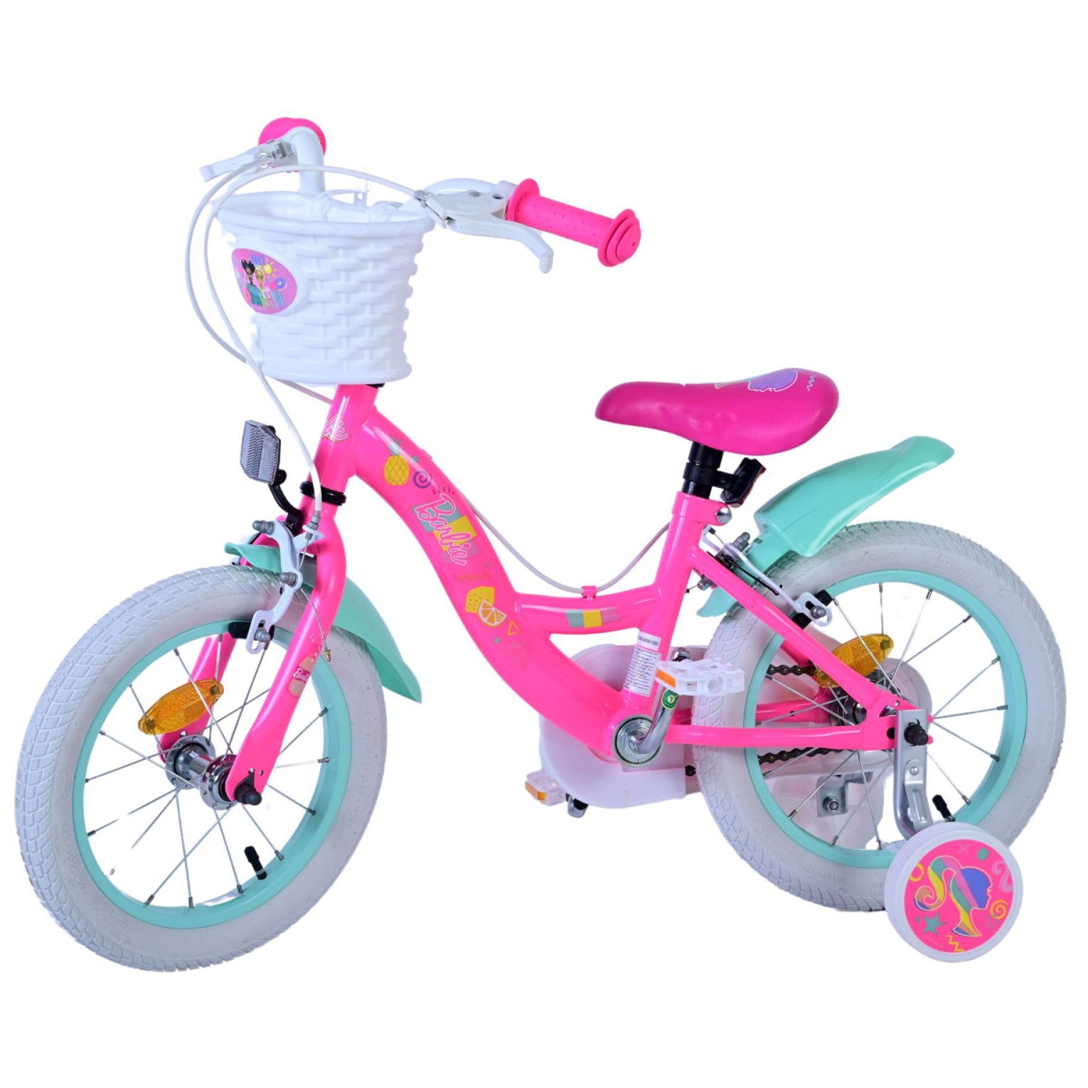 Barbie Fiets - 14 inch - Roze - Twee handremmen