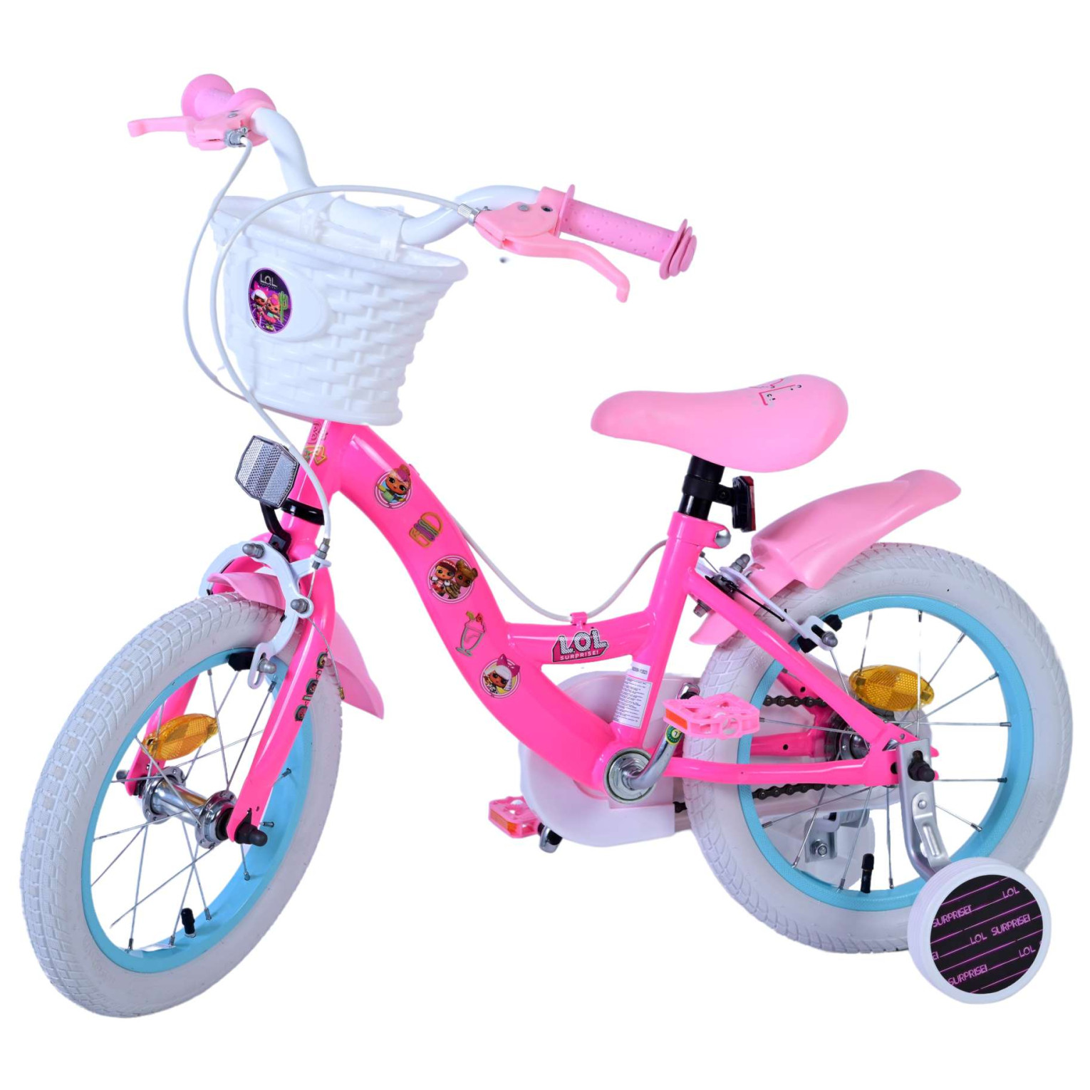 LOL Surprise Fiets - 14 inch - Roze - Twee handremmen