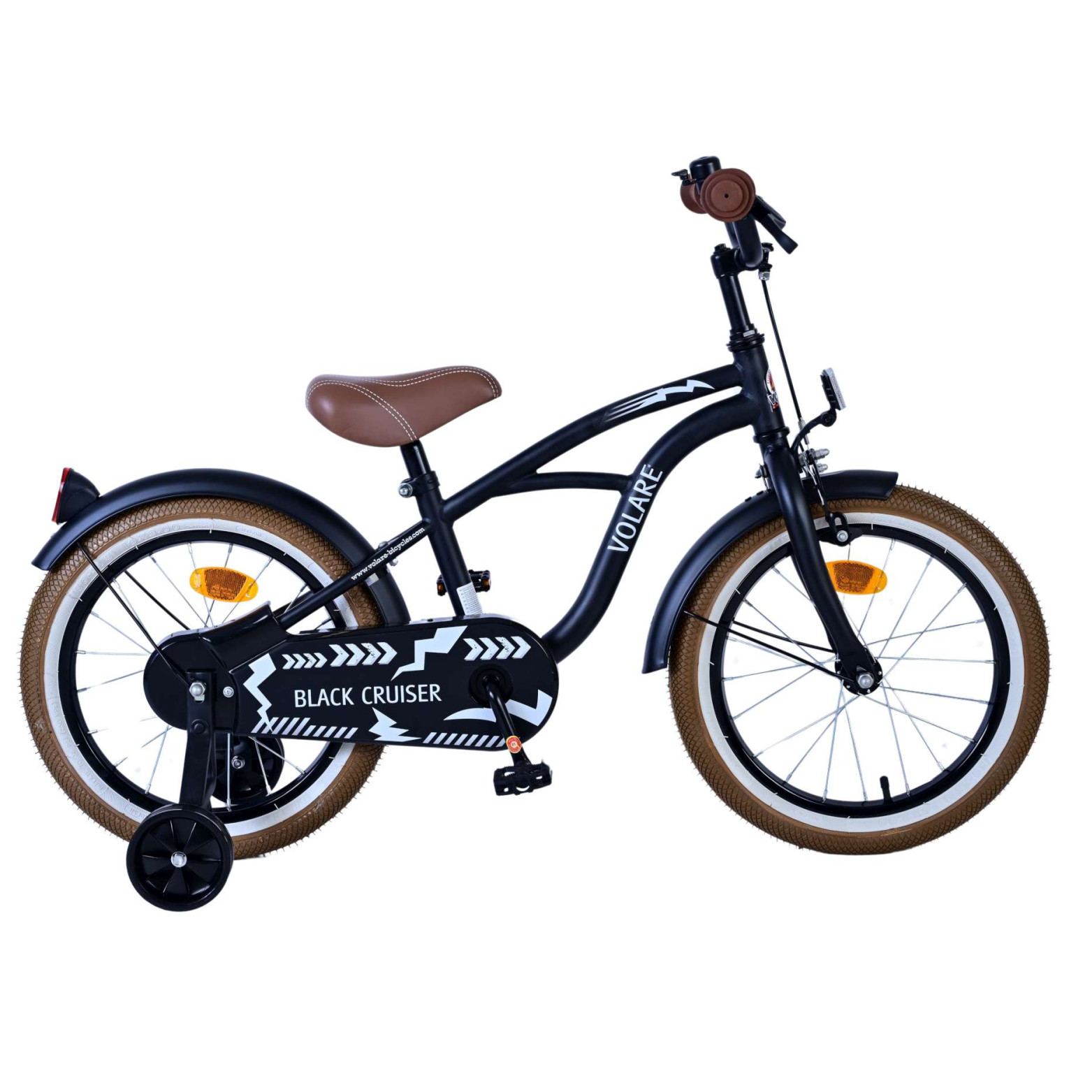 Volare Black Cruiser Fiets - 16 inch - Zwart