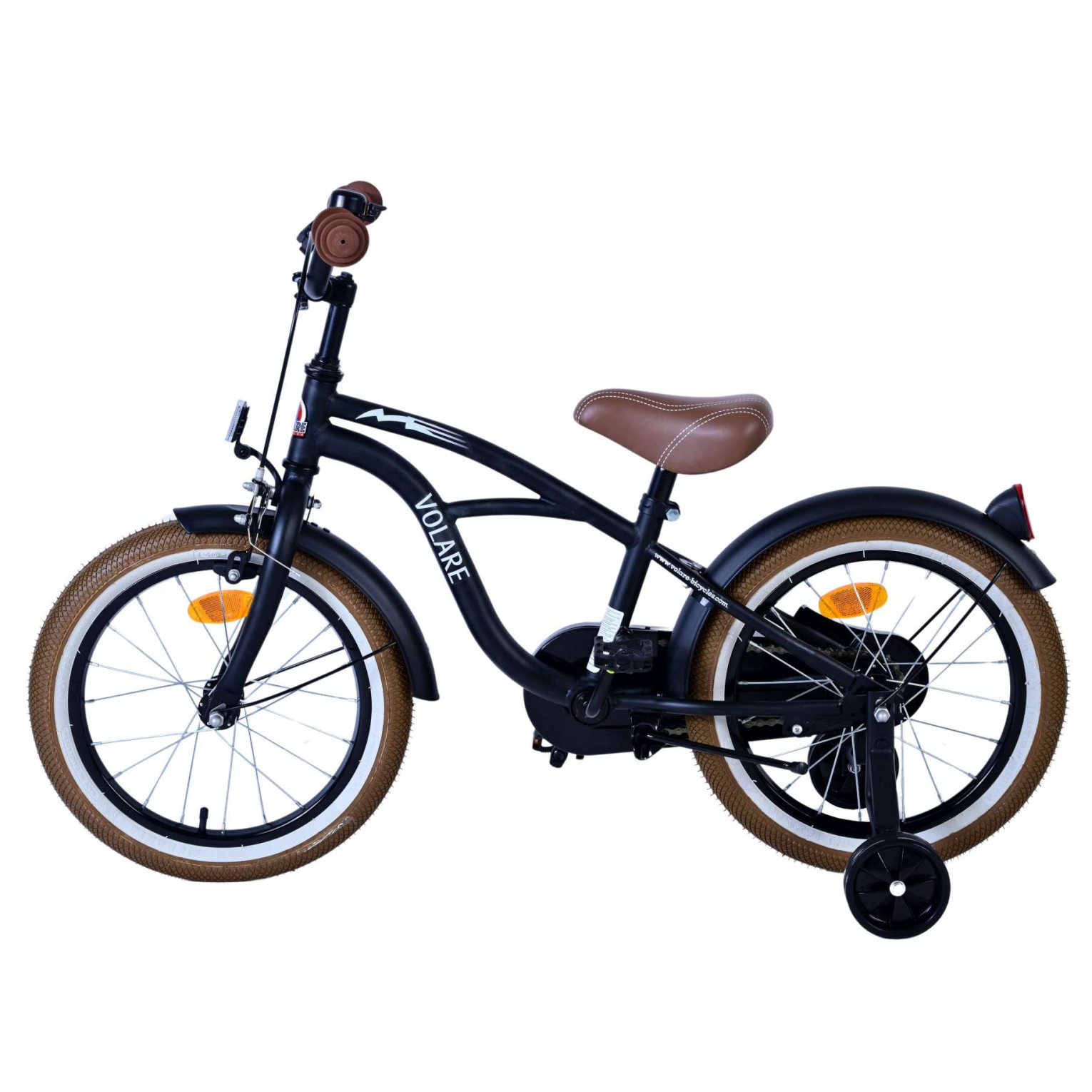 Volare Black Cruiser Fiets - 16 inch - Zwart