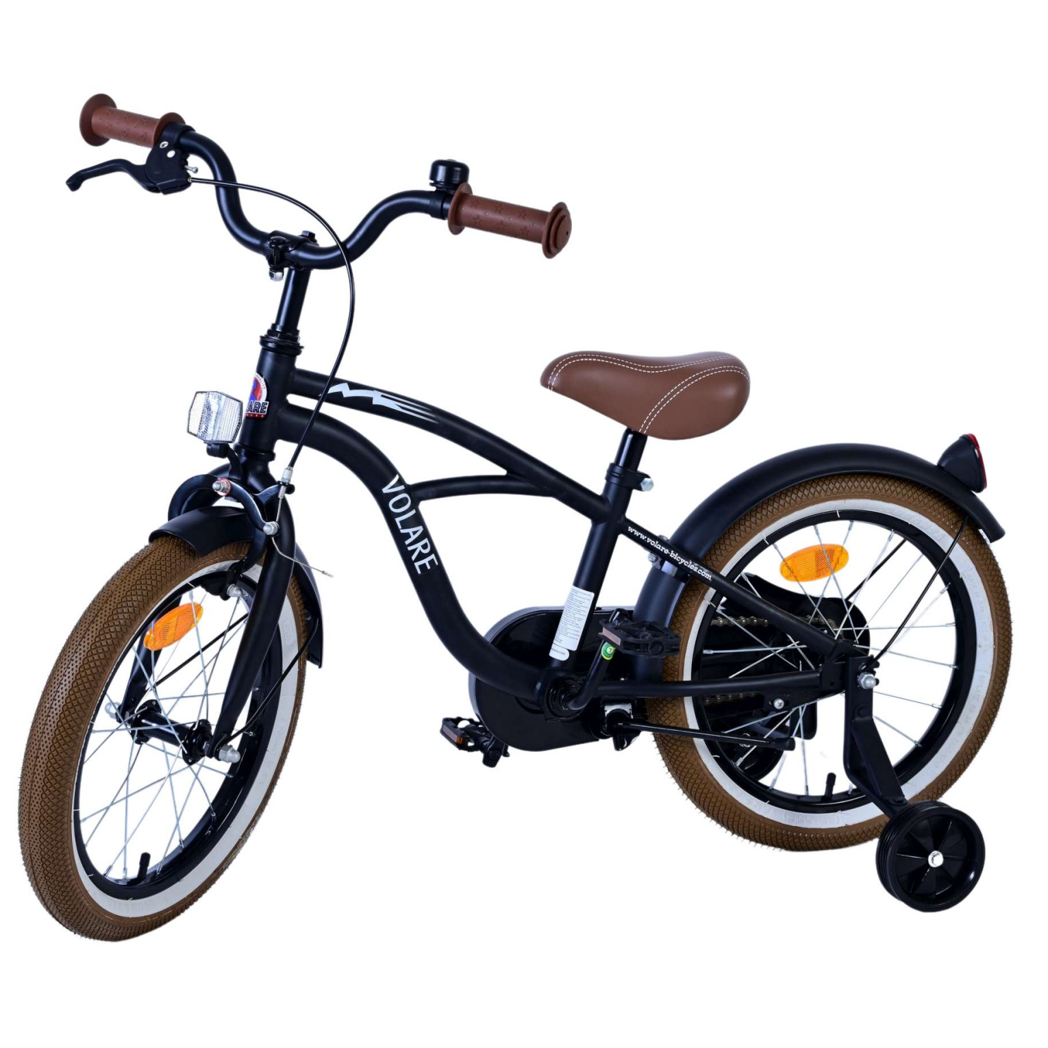 Volare Black Cruiser Fiets - 16 inch - Zwart