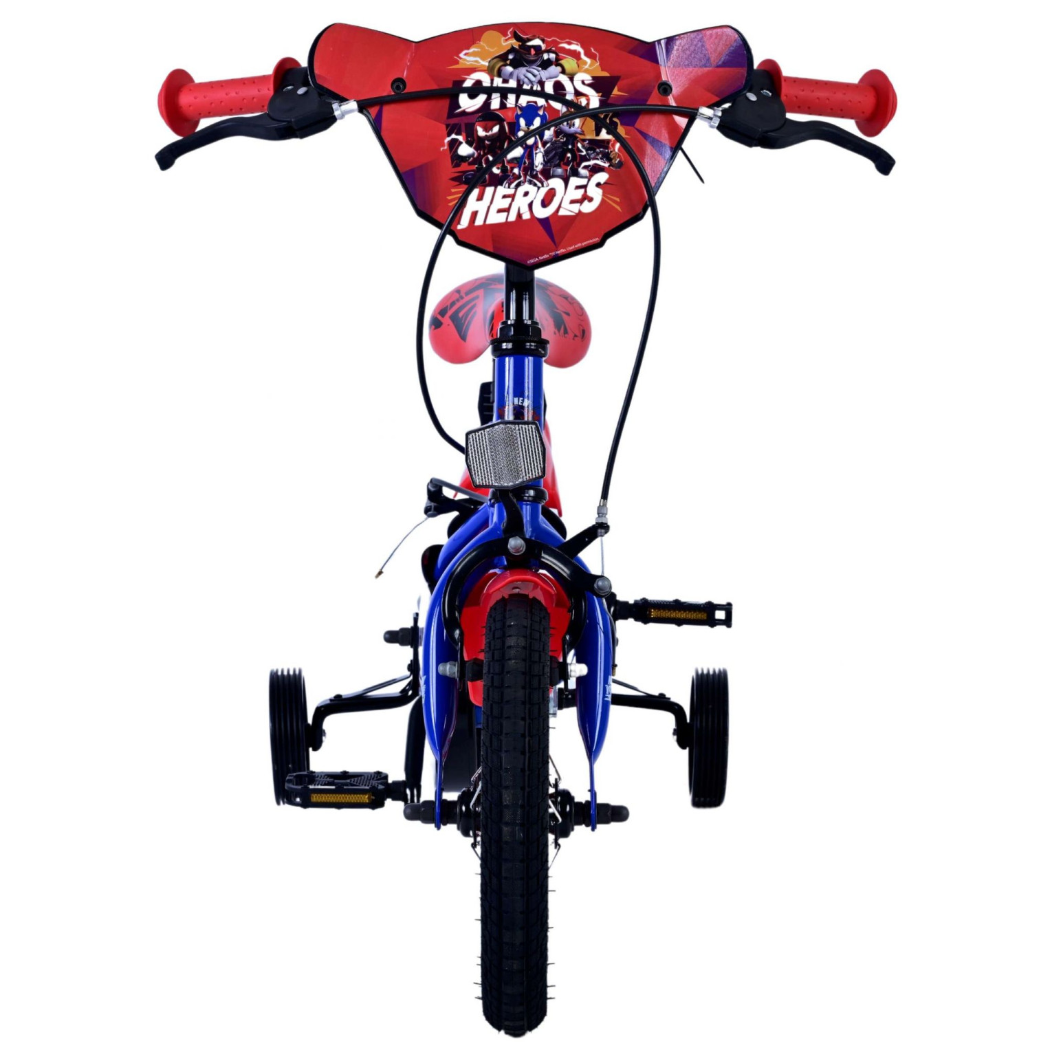 Sonic Prime Fiets - 12 inch - Blauw Rood - Twee handremmen