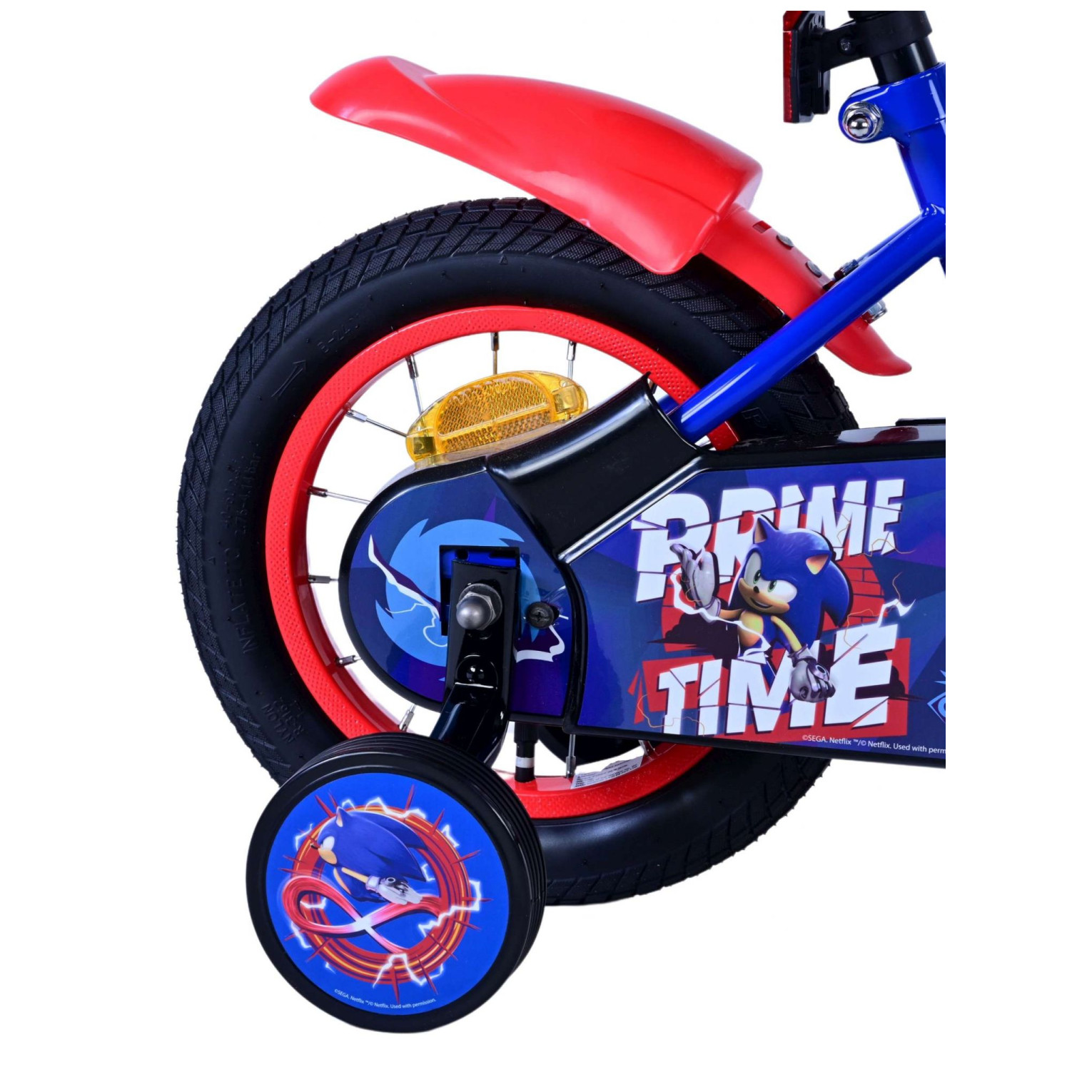 Sonic Prime Fiets - 12 inch - Blauw Rood