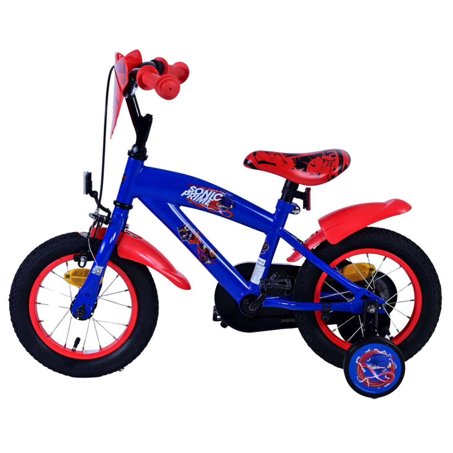 Sonic Prime Fiets - 12 inch - Blauw Rood