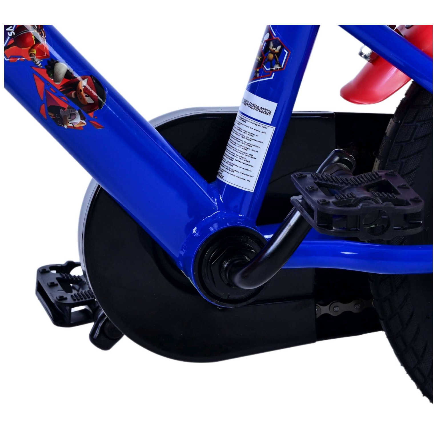 Sonic Prime Fiets - 12 inch - Blauw Rood