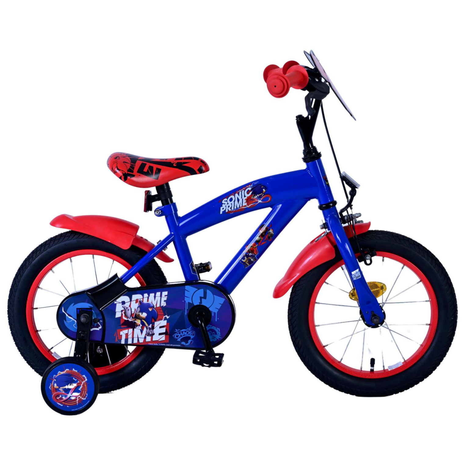 Sonic Prime Fiets - 14 inch - Blauw Rood