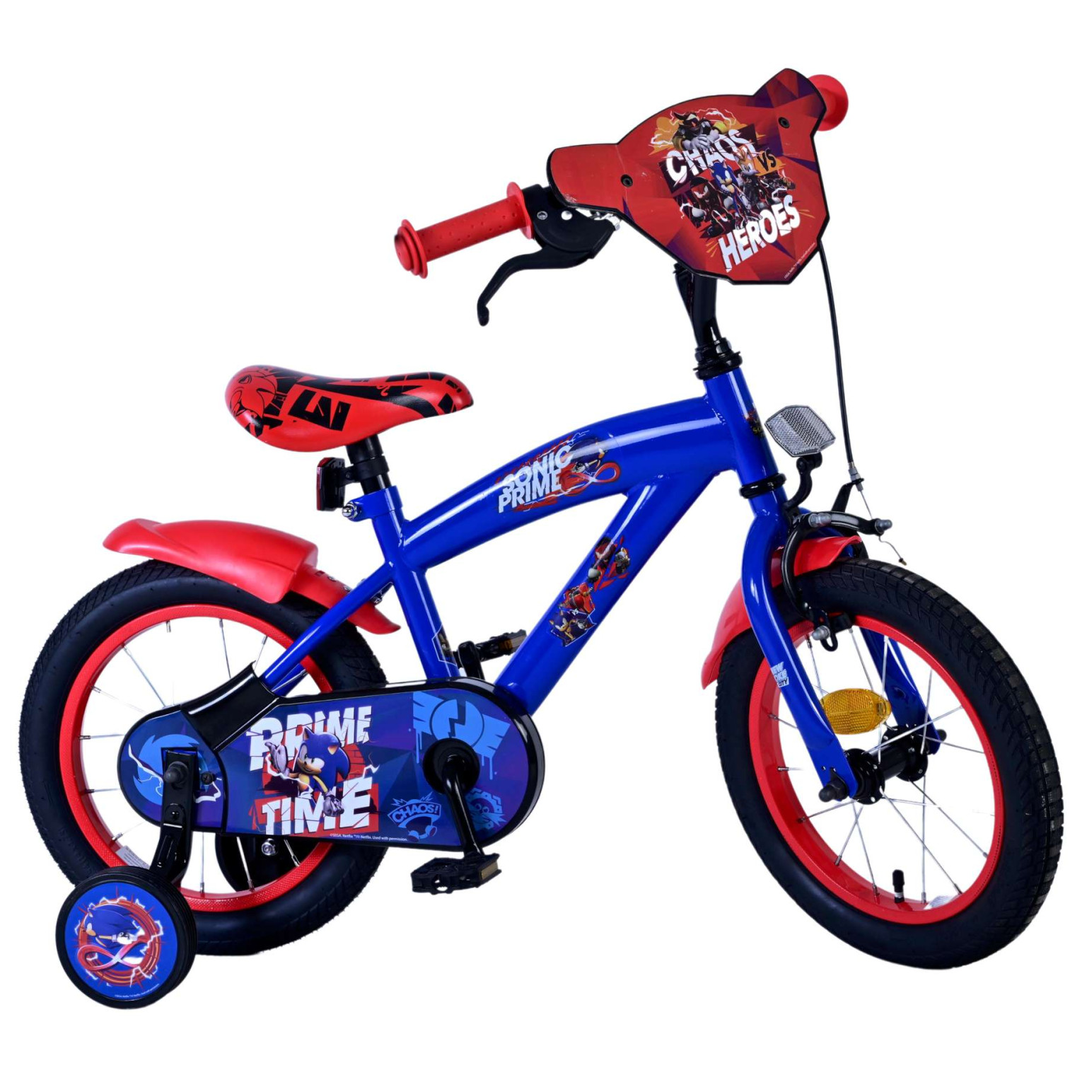 Sonic Prime Fiets - 14 inch - Blauw Rood