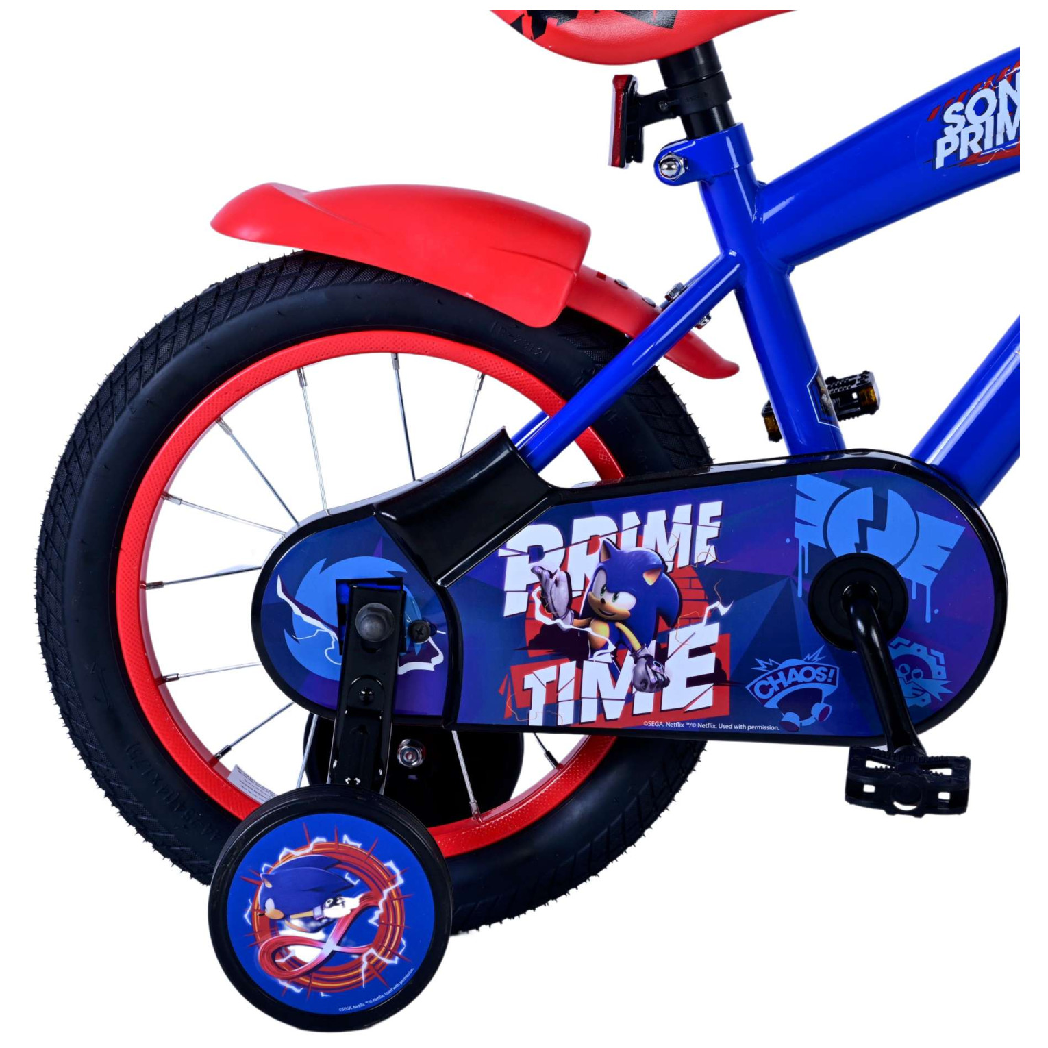 Sonic Prime Fiets - 14 inch - Blauw Rood