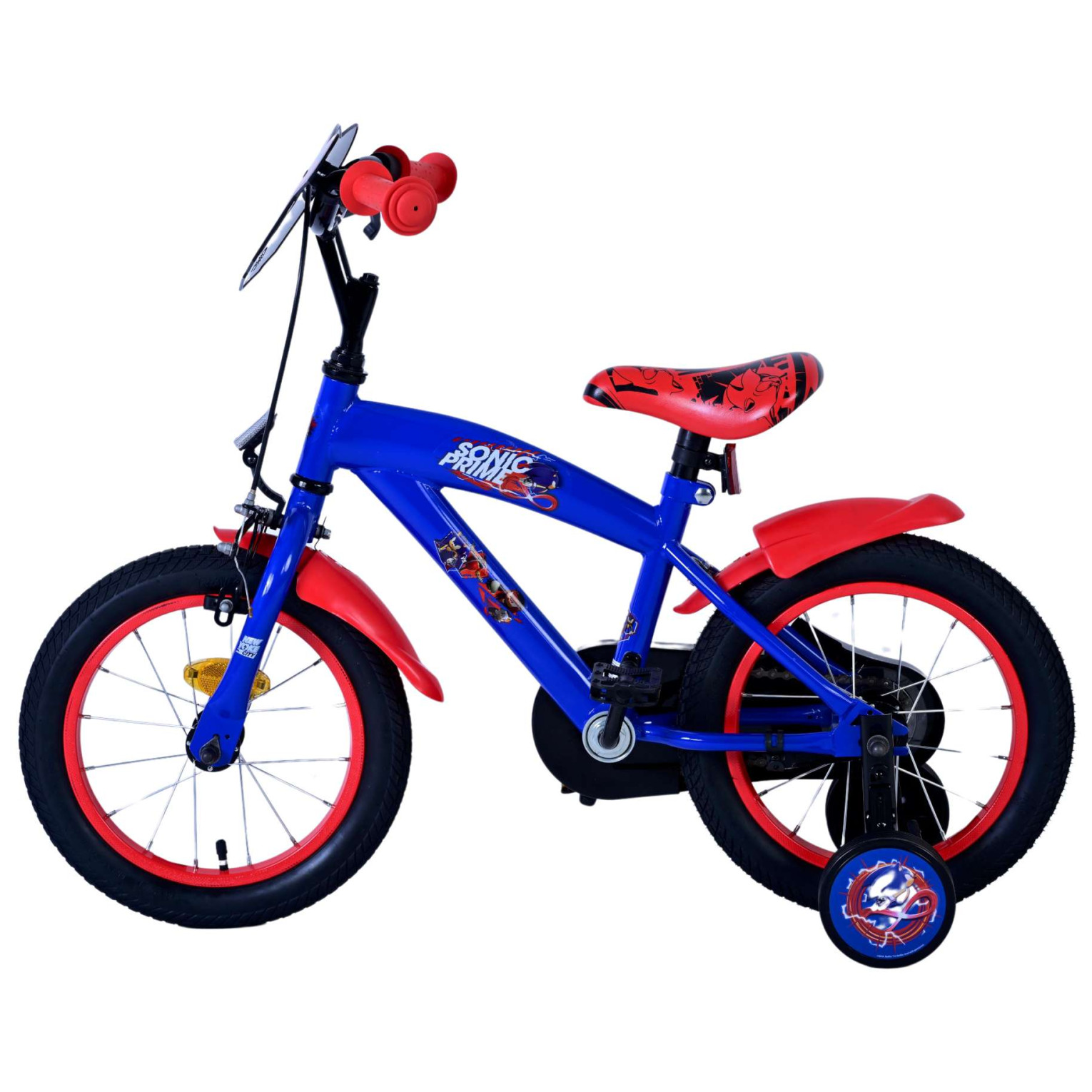 Sonic Prime Fiets - 14 inch - Blauw Rood