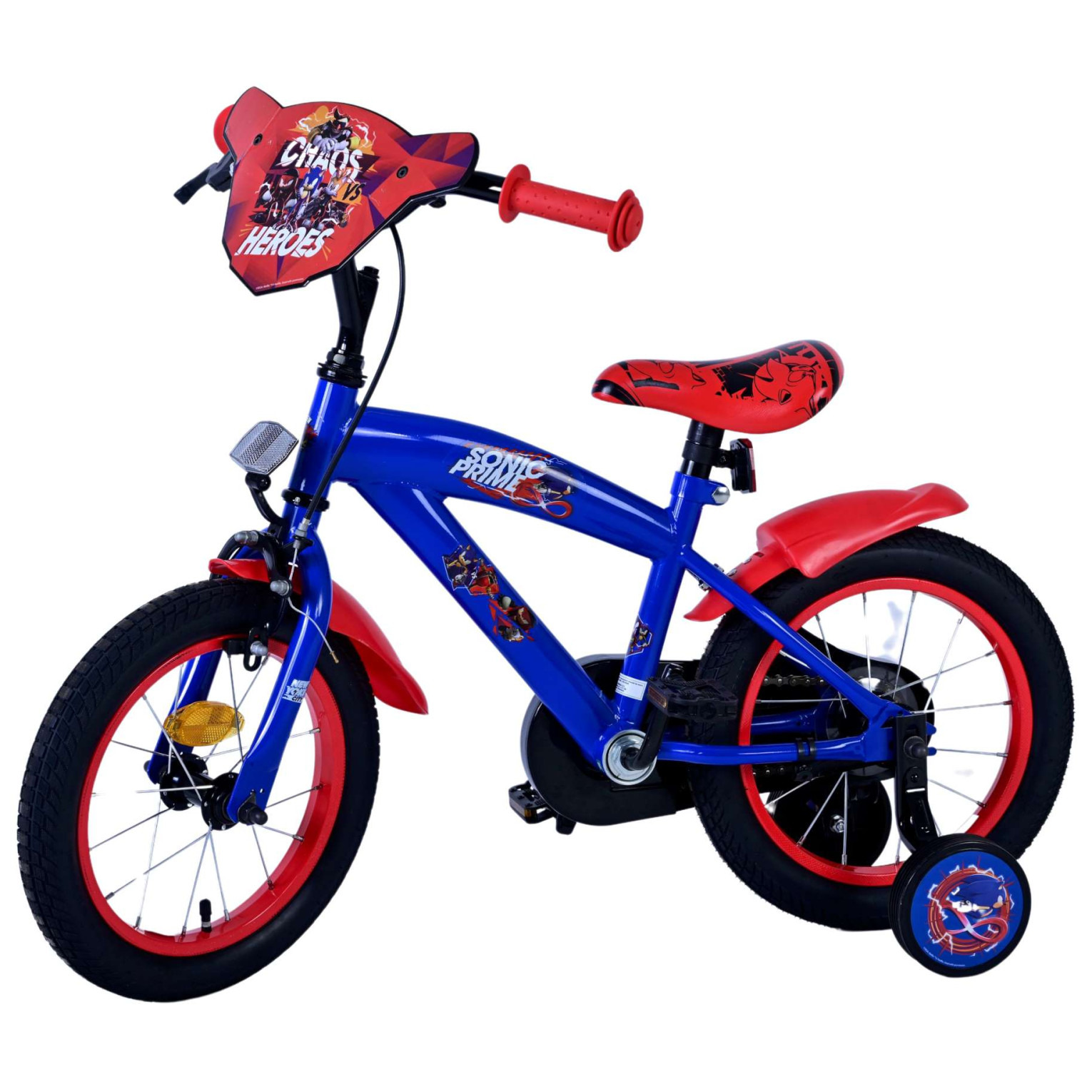 Sonic Prime Fiets - 14 inch - Blauw Rood