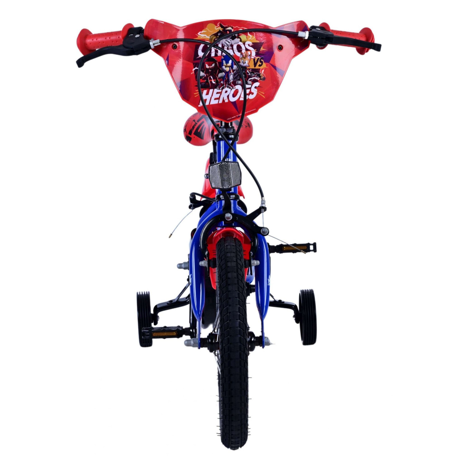 Sonic Prime Fiets - 14 inch - Blauw Rood - Twee handremmen