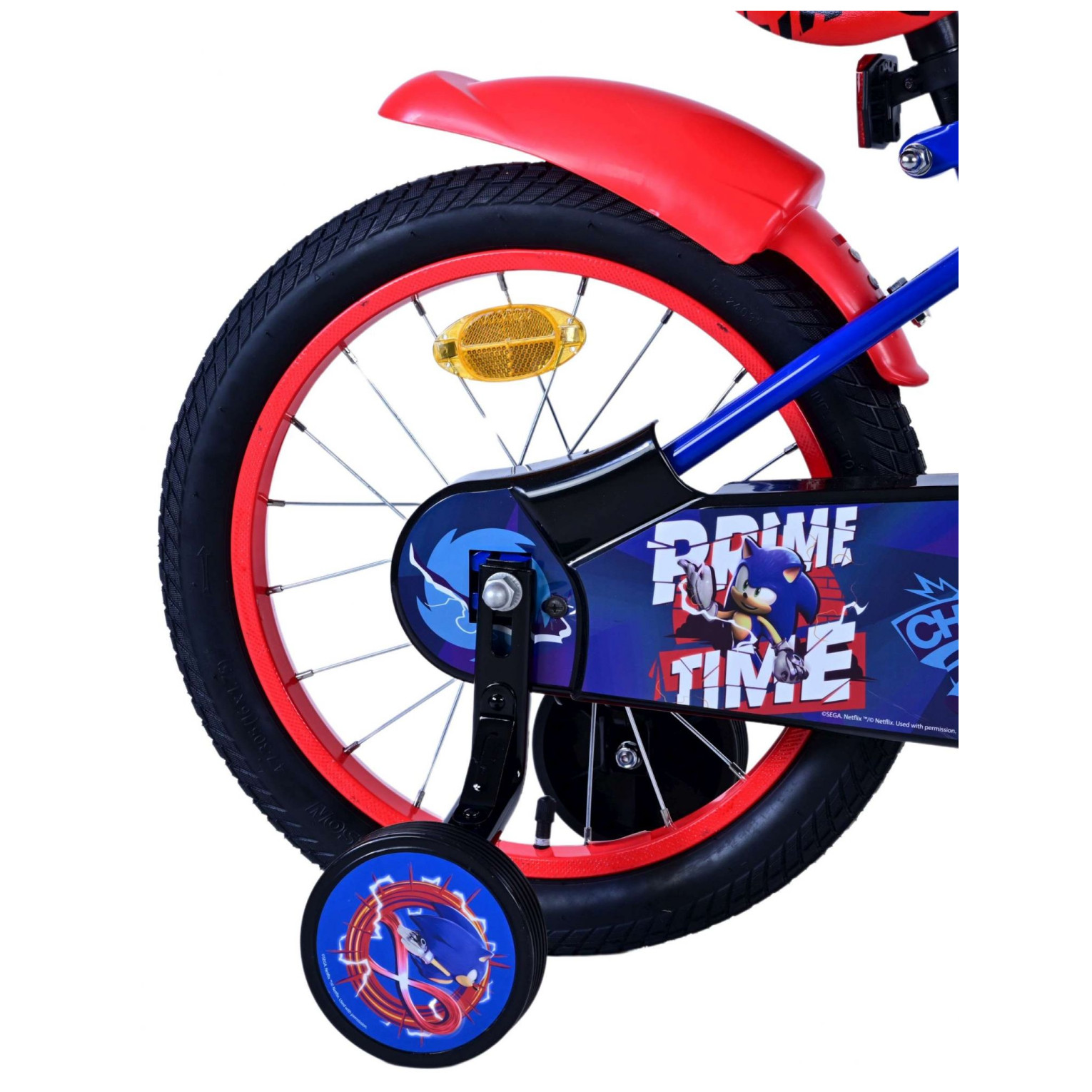 Sonic Prime Fiets - 16 inch - Blauw Rood