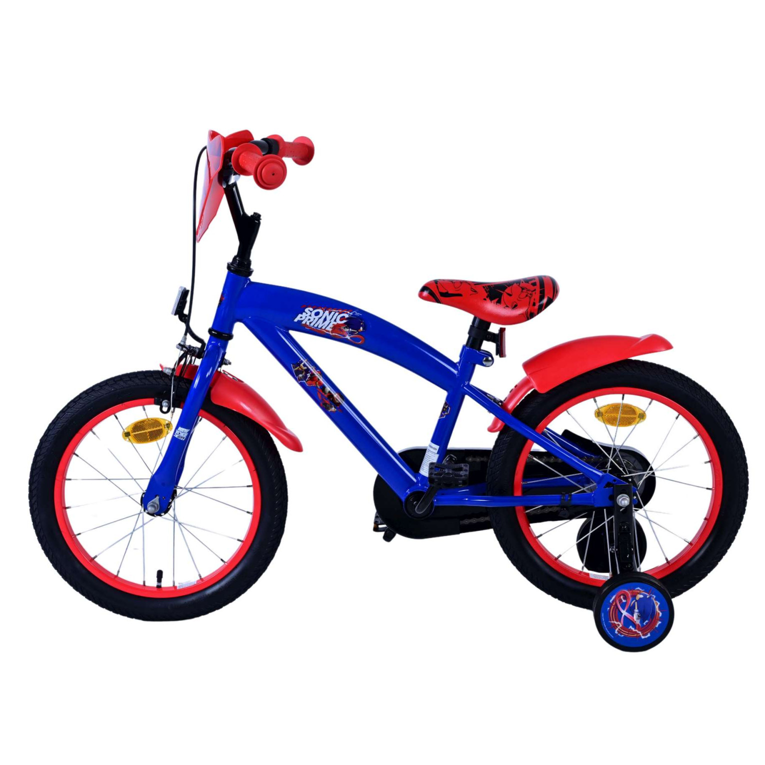 Sonic Prime Fiets - 16 inch - Blauw Rood