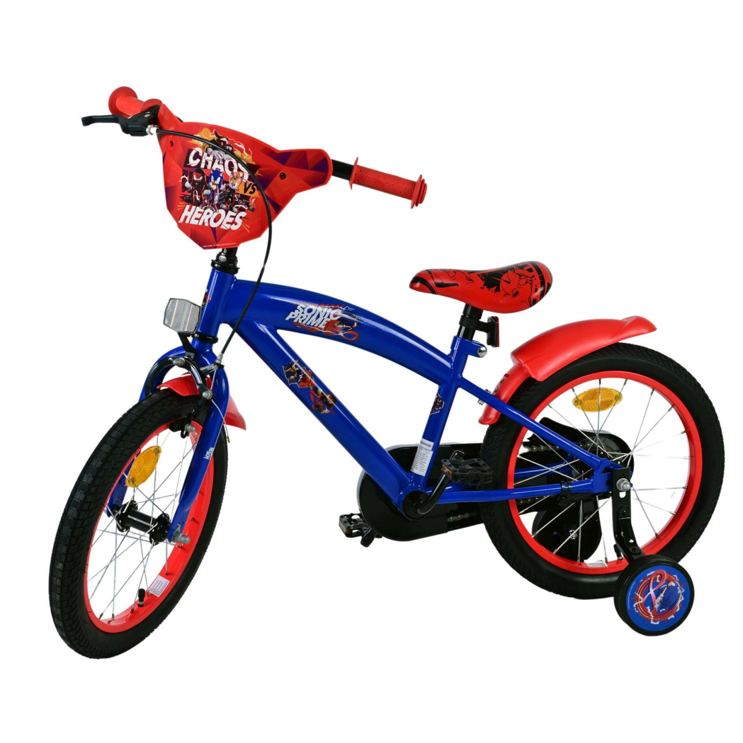 Sonic Prime Fiets - 16 inch - Blauw Rood